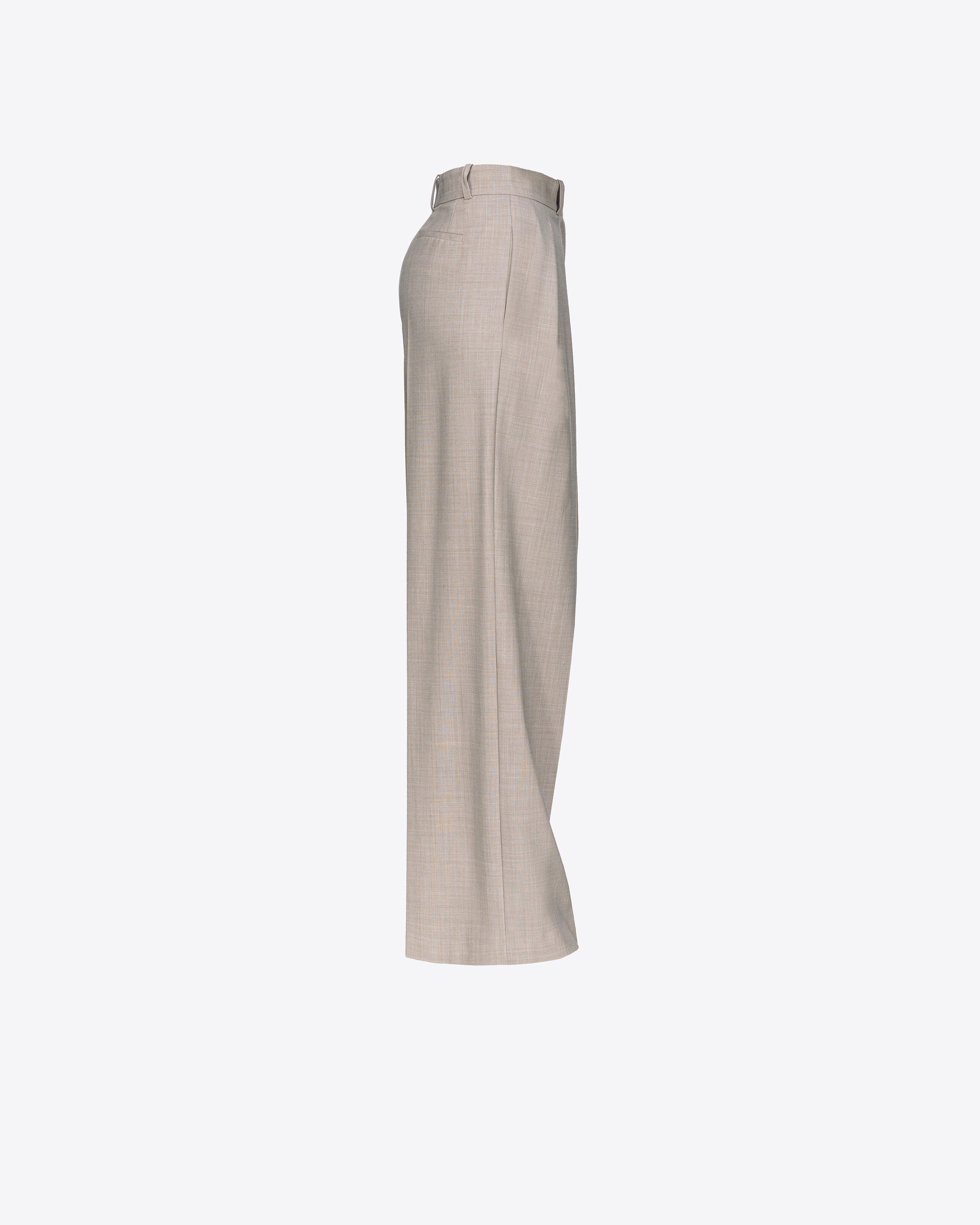 Shop Pinko Pantalon Palazzo En Laine Mélangée In Macchiato Beige