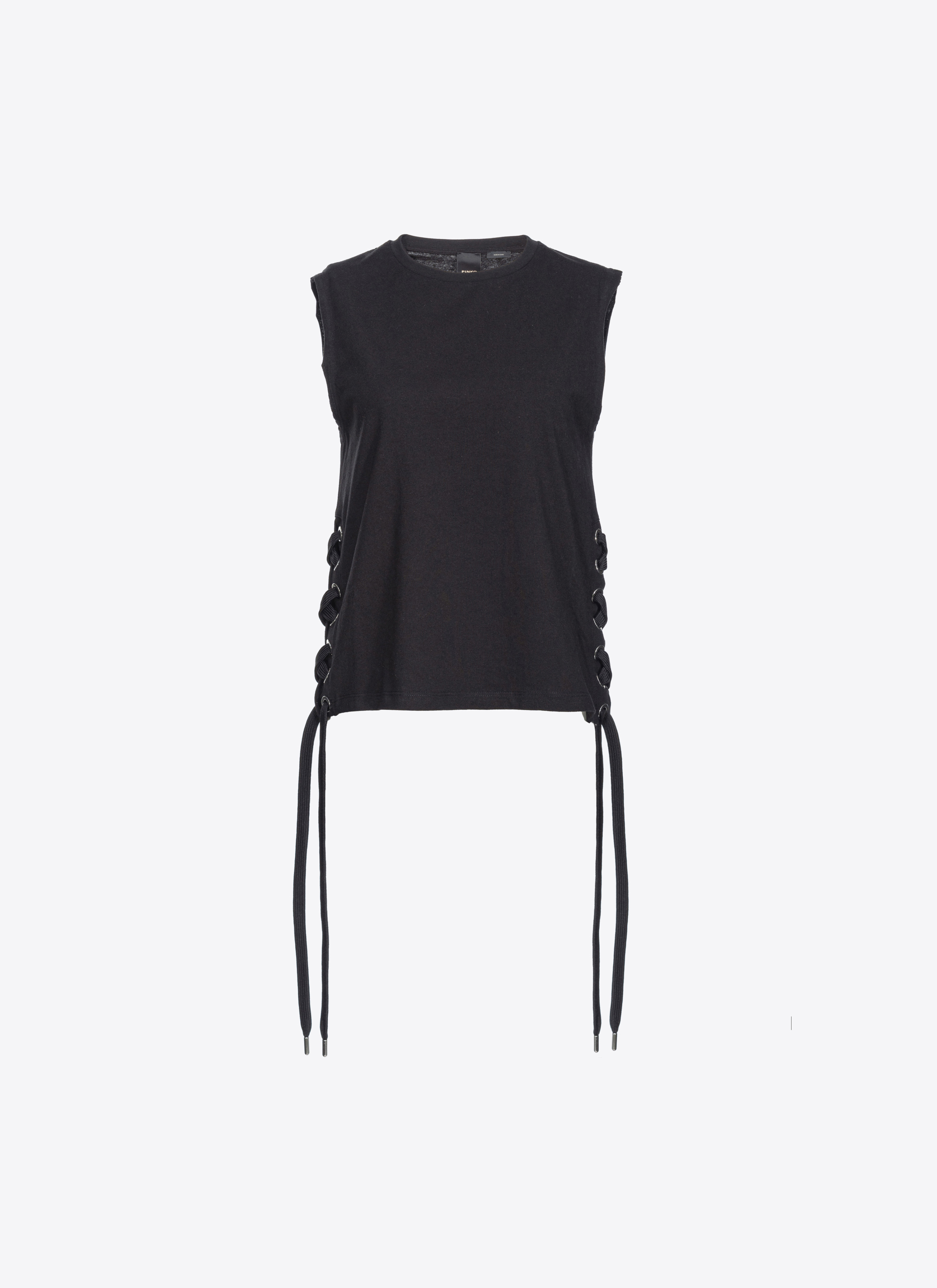 Pinko Ärmelloses T-Shirt mit Kreuzschnürung