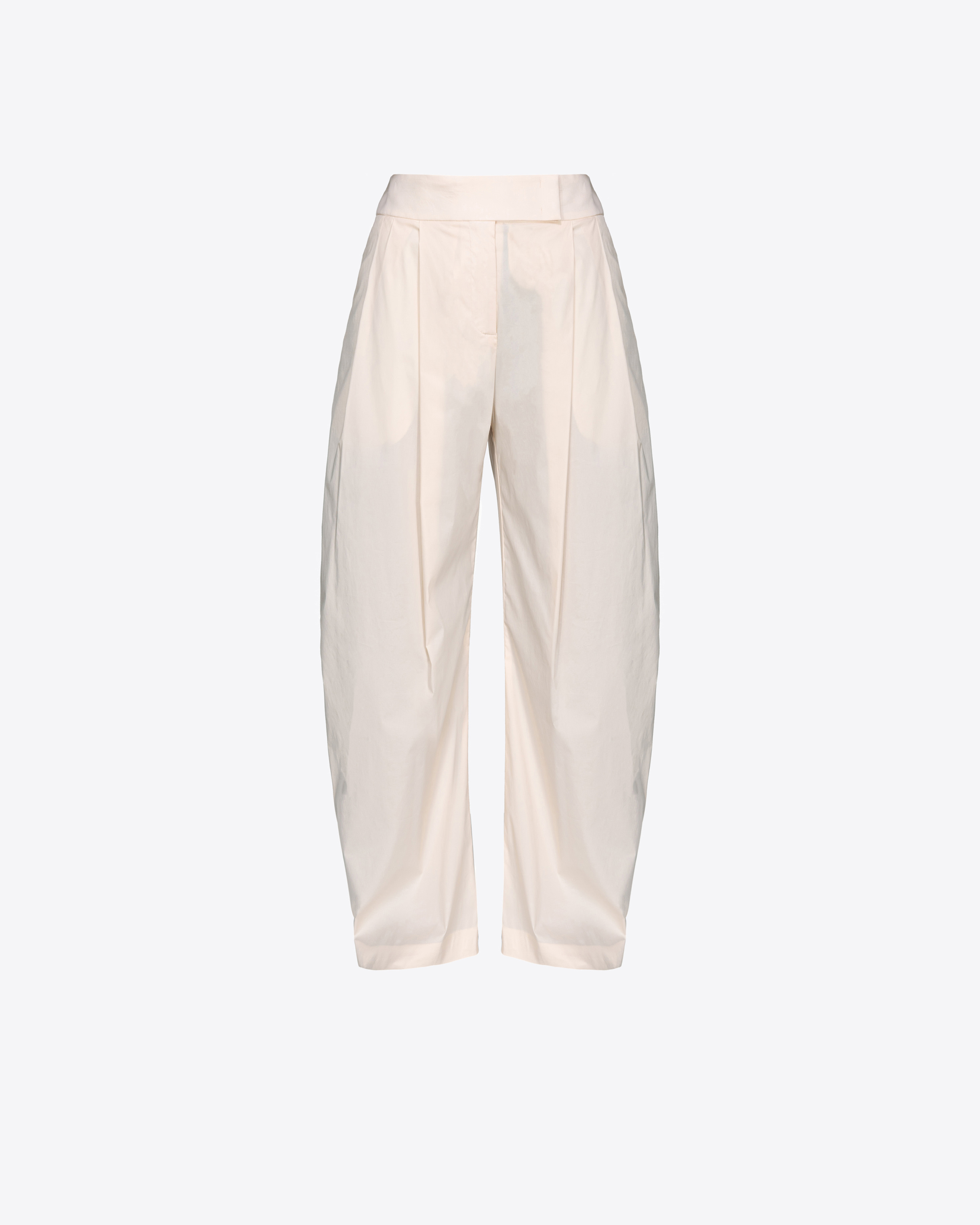 Pinko Pantalon Ample En Popeline Technique In Solid Pink