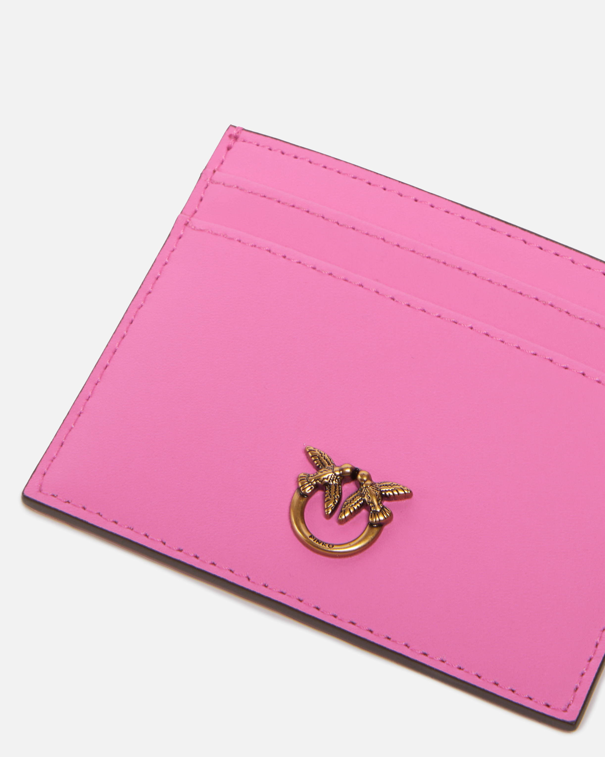 Leather card holder with Love Birds logo 3