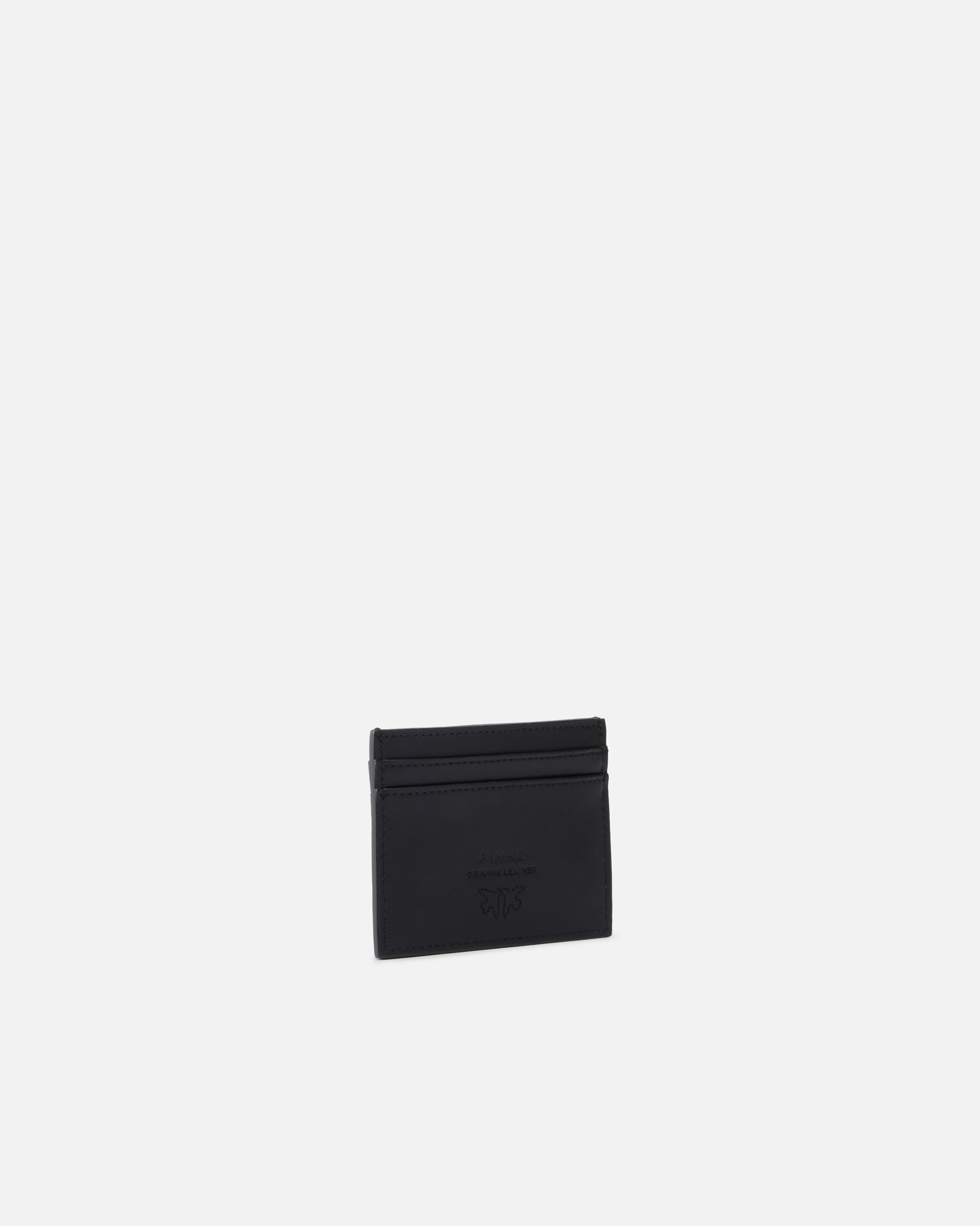 Pinko Leather Card Holder With Love Birds Logo In Multi