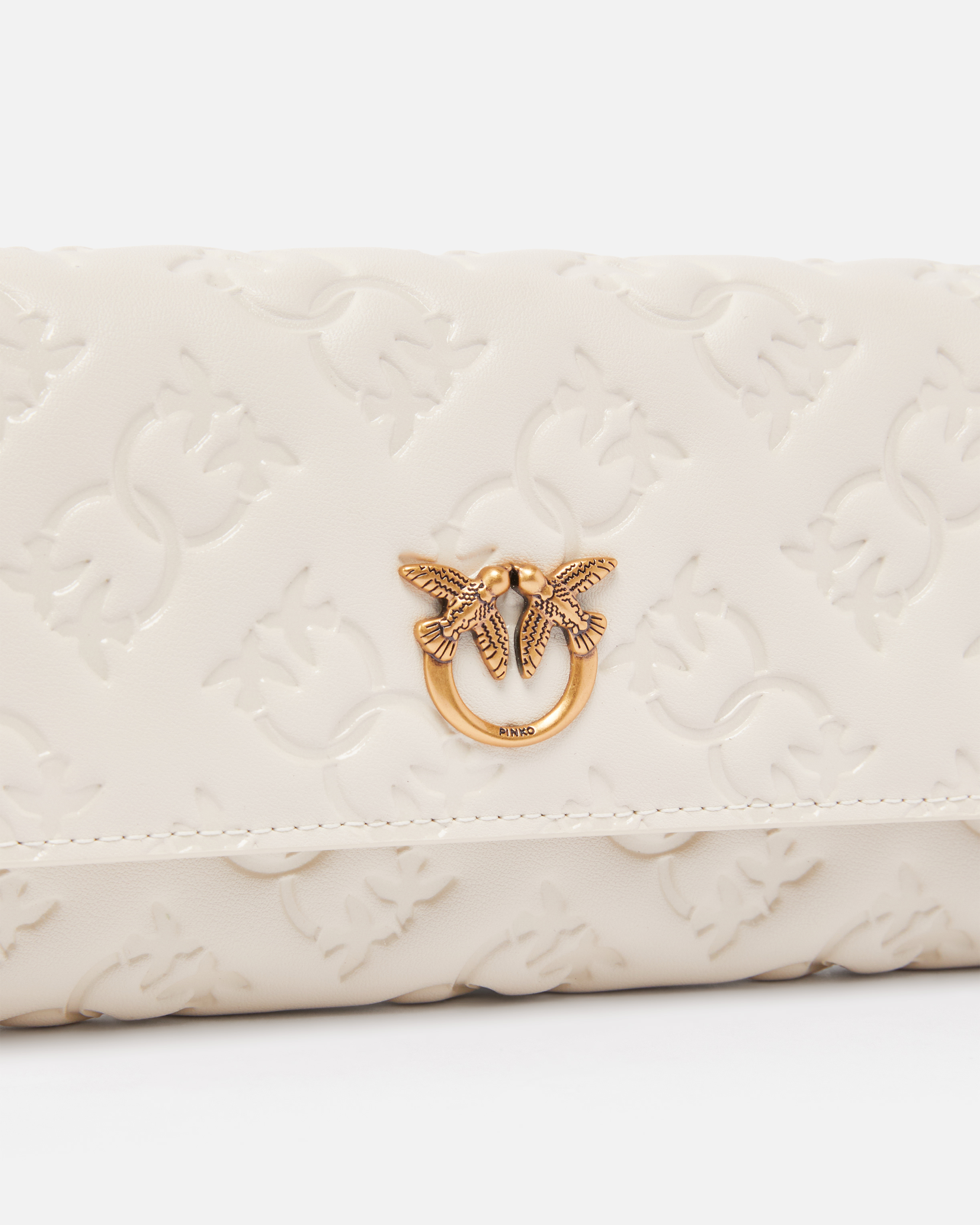 財布・小物その他 PINKO LOGO HORIZONTAL FLAT WALLET WITH CHAIN Small smooth leather wallet with logo PINKO → Shop Online