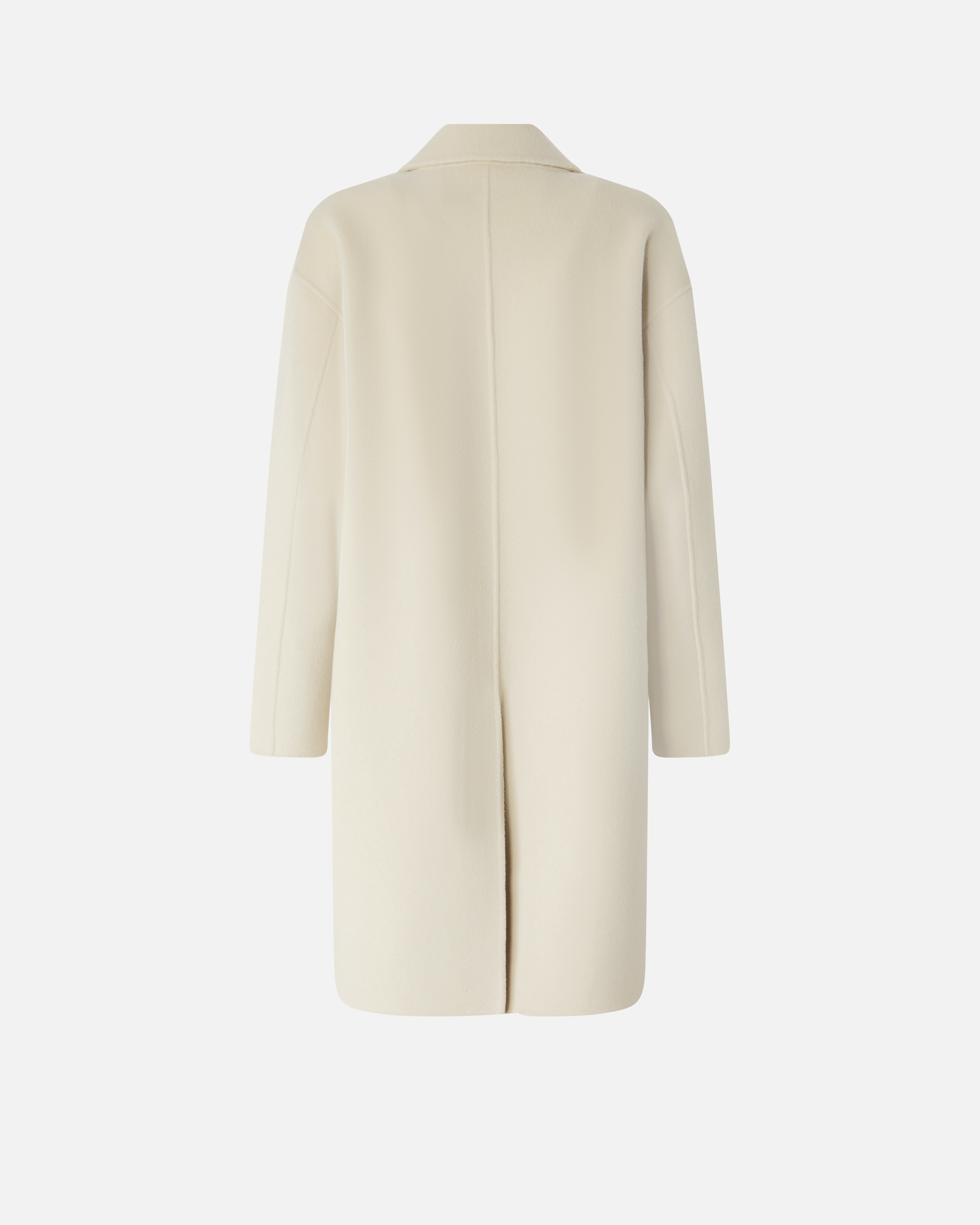Классическое драповое однобортное пальто - БЕЖЕВЫЙ - large