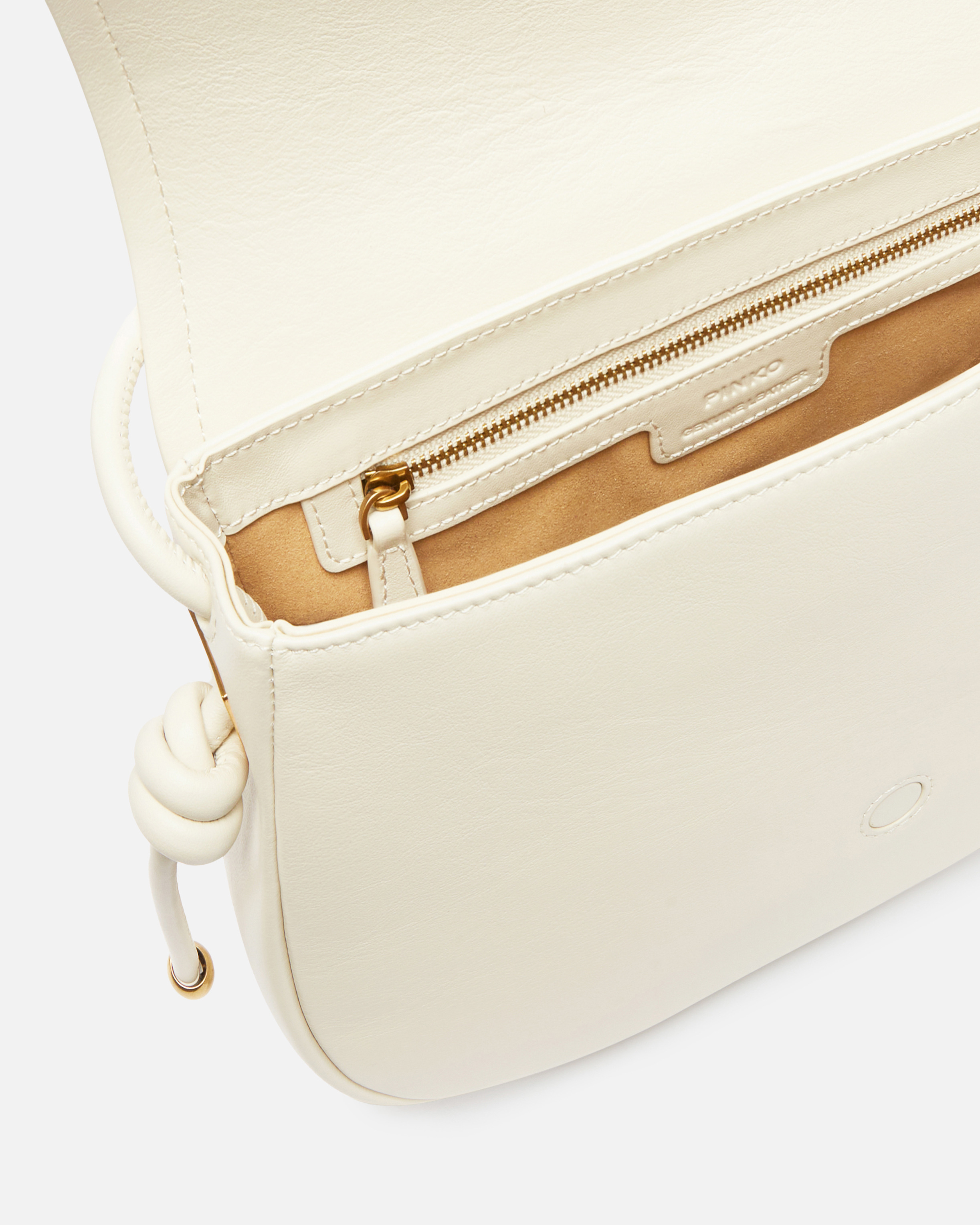 Large leather crossbody bag with knots PINKO → Shop Online Large leather crossbody bag with knots PINKO → Shop Online