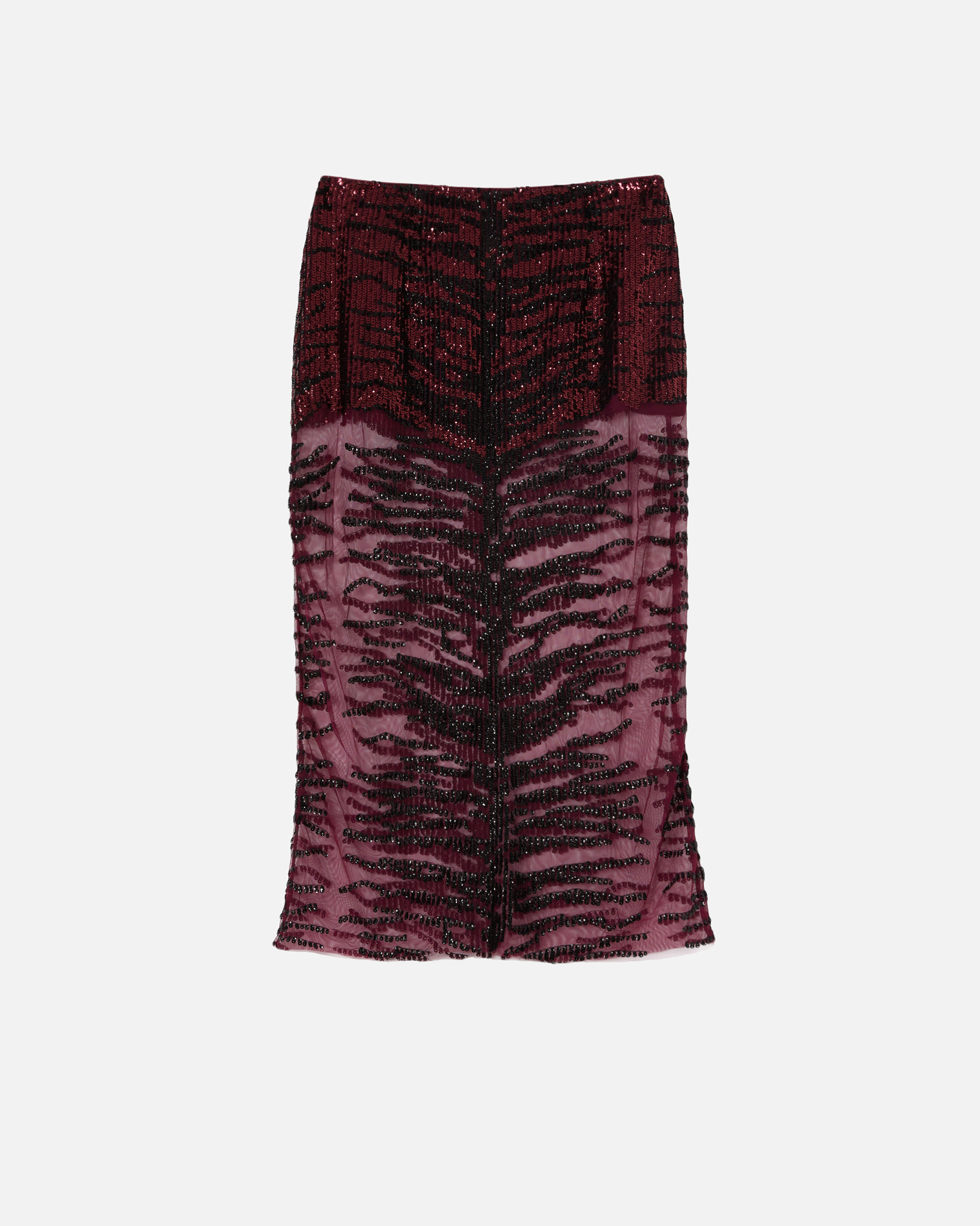 Pinko Bleistiftrock mit Zebra-Paillettenstickerei