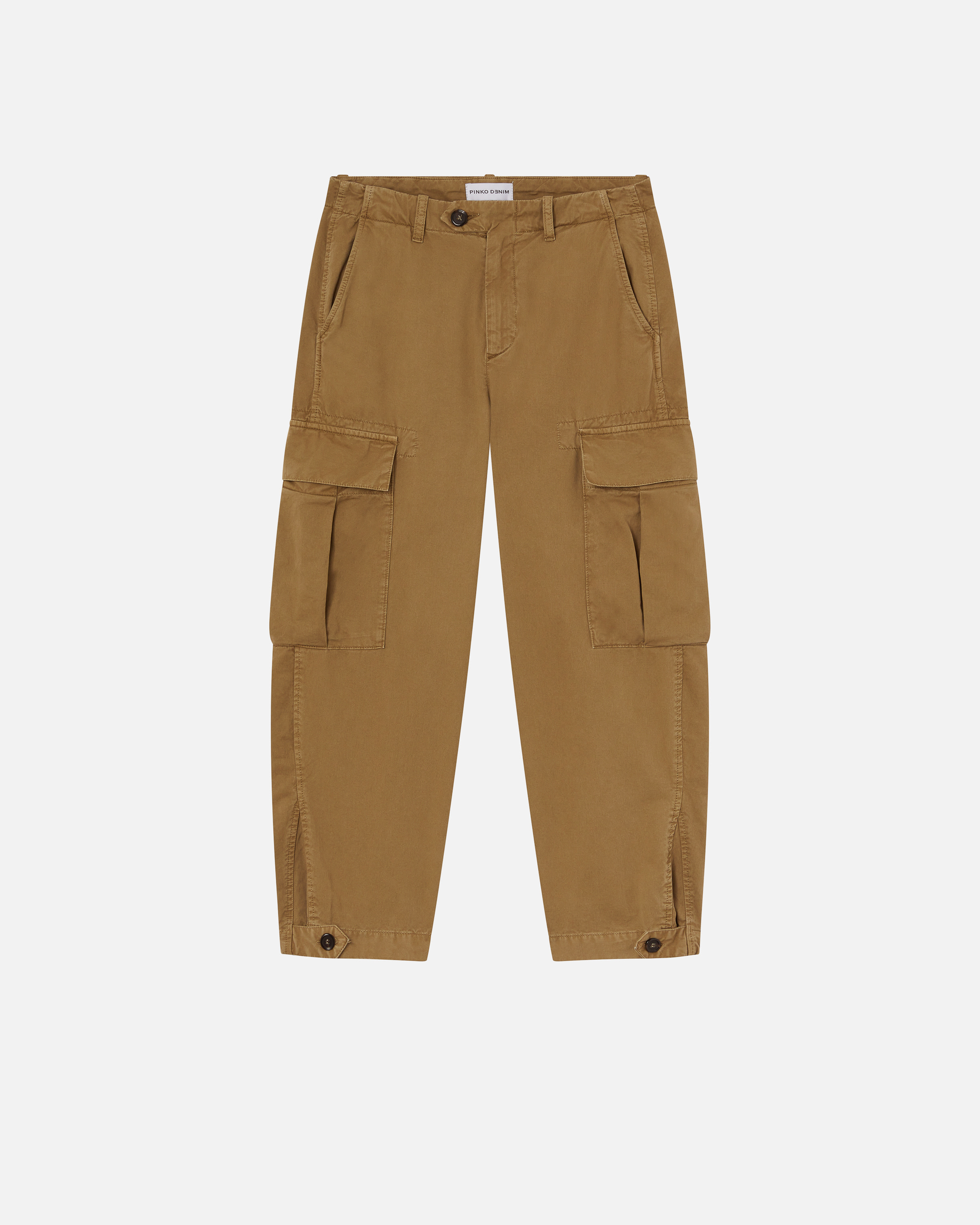 Pinko Gabardine Trousers In Elm Wood Brown