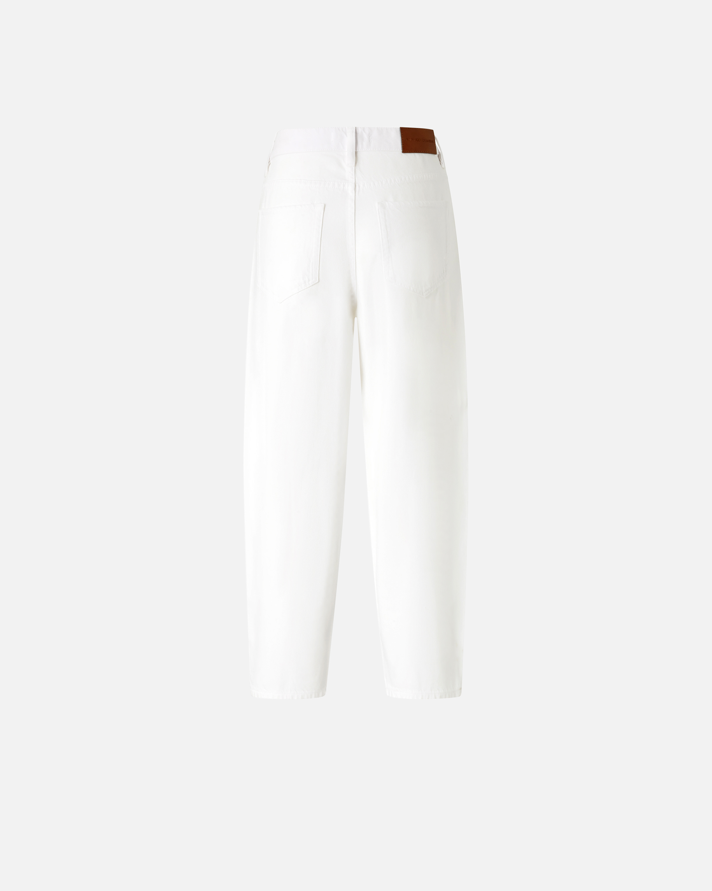 Pinko Jean Ballon En Denim Bull Souple In Bright White
