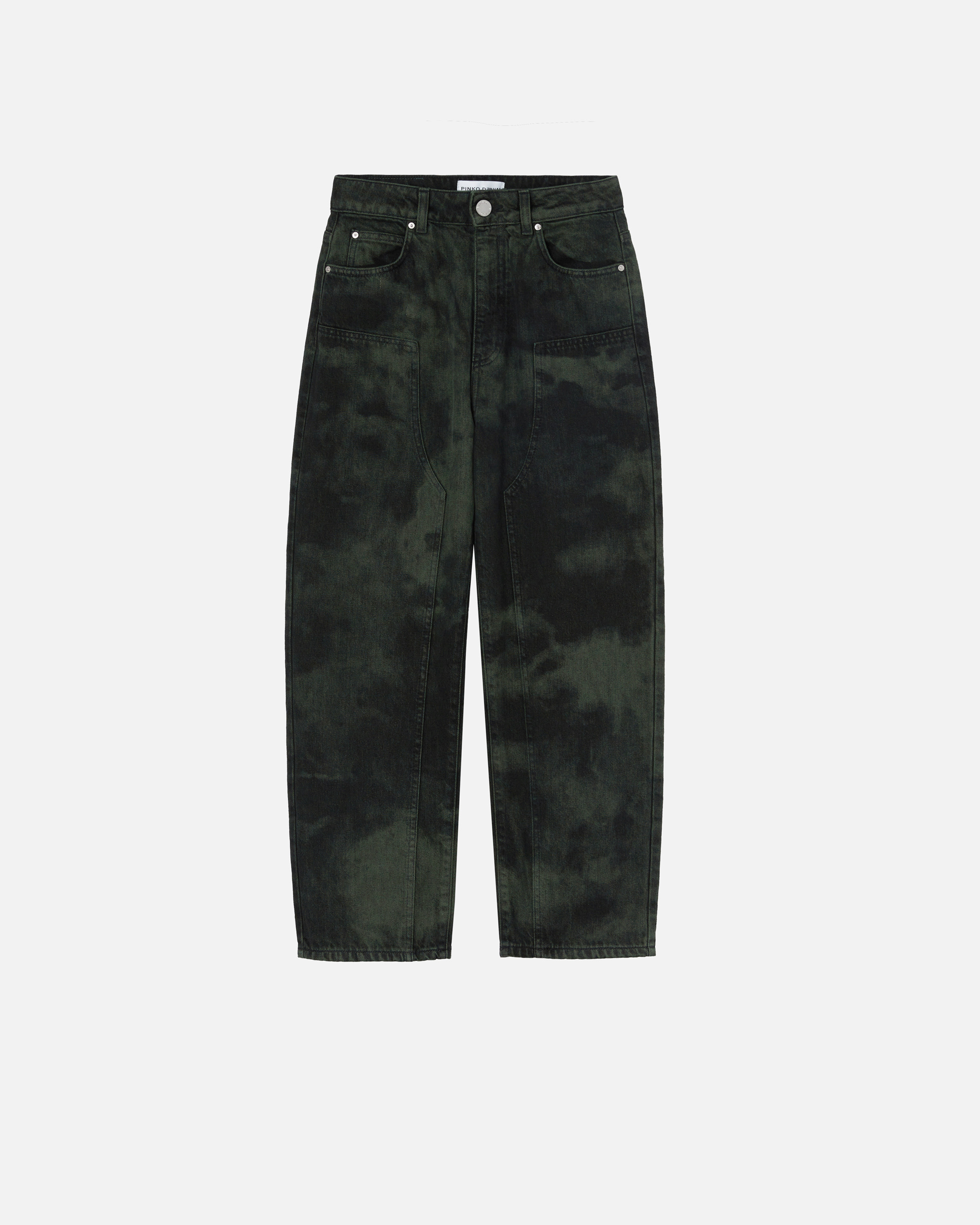 Pinko Loose-Jeans aus Black Spotted Denim
