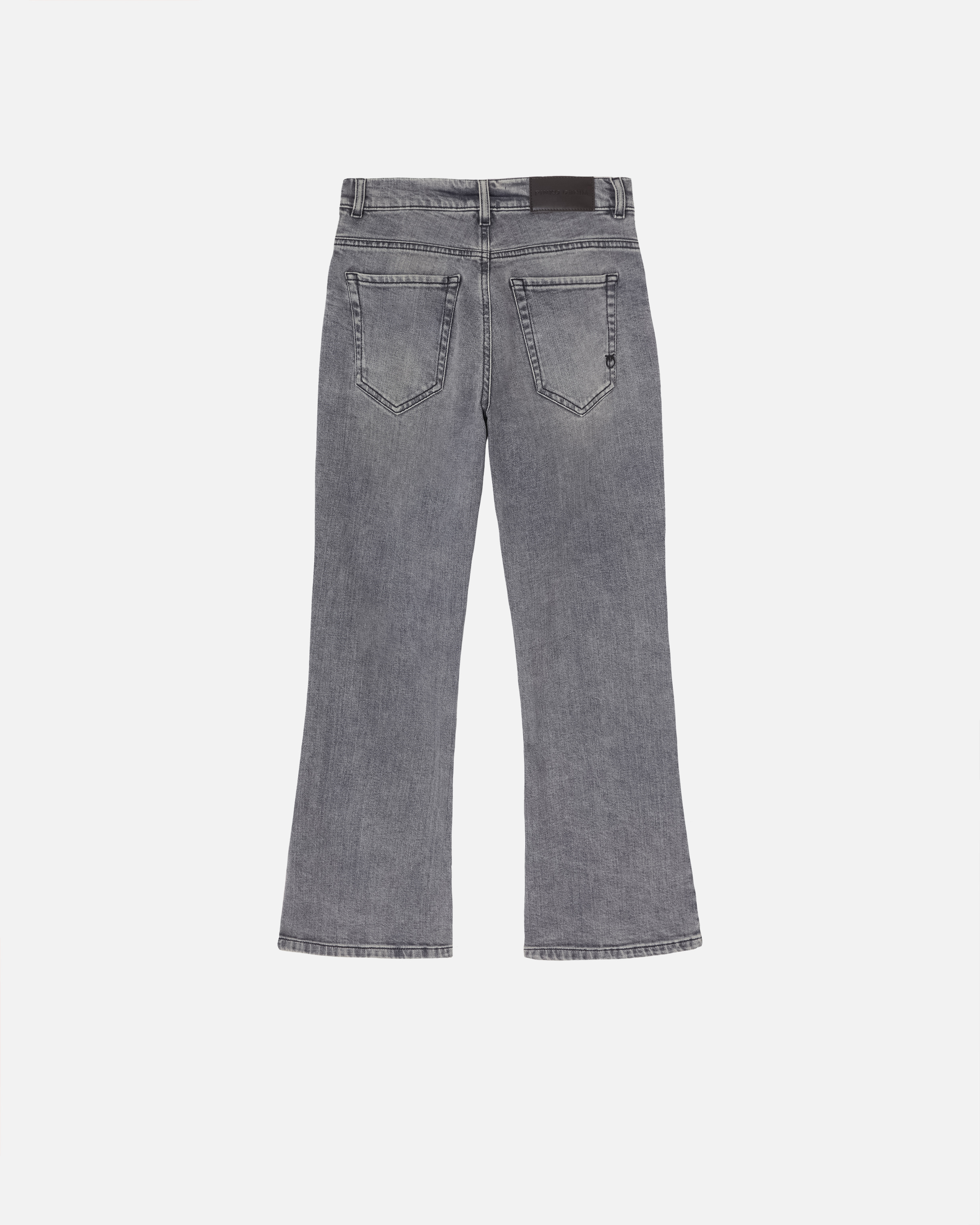 Pinko Britney Bootcut-jeans Mit Hohem Bund In Vintage Grey Wash