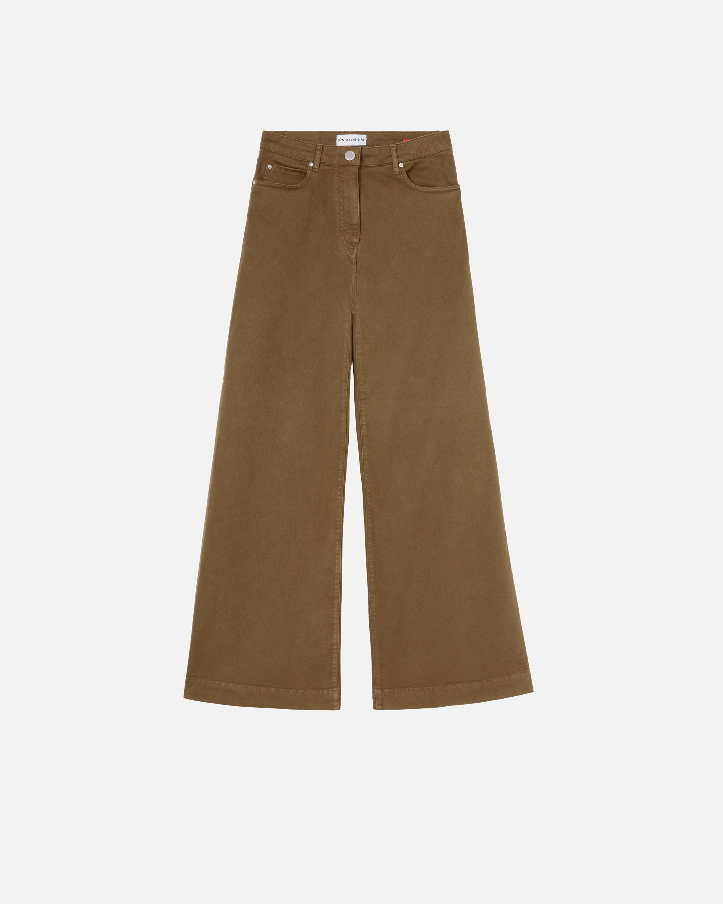Pinko Wide-Leg-Hose aus gefärbtem Twill