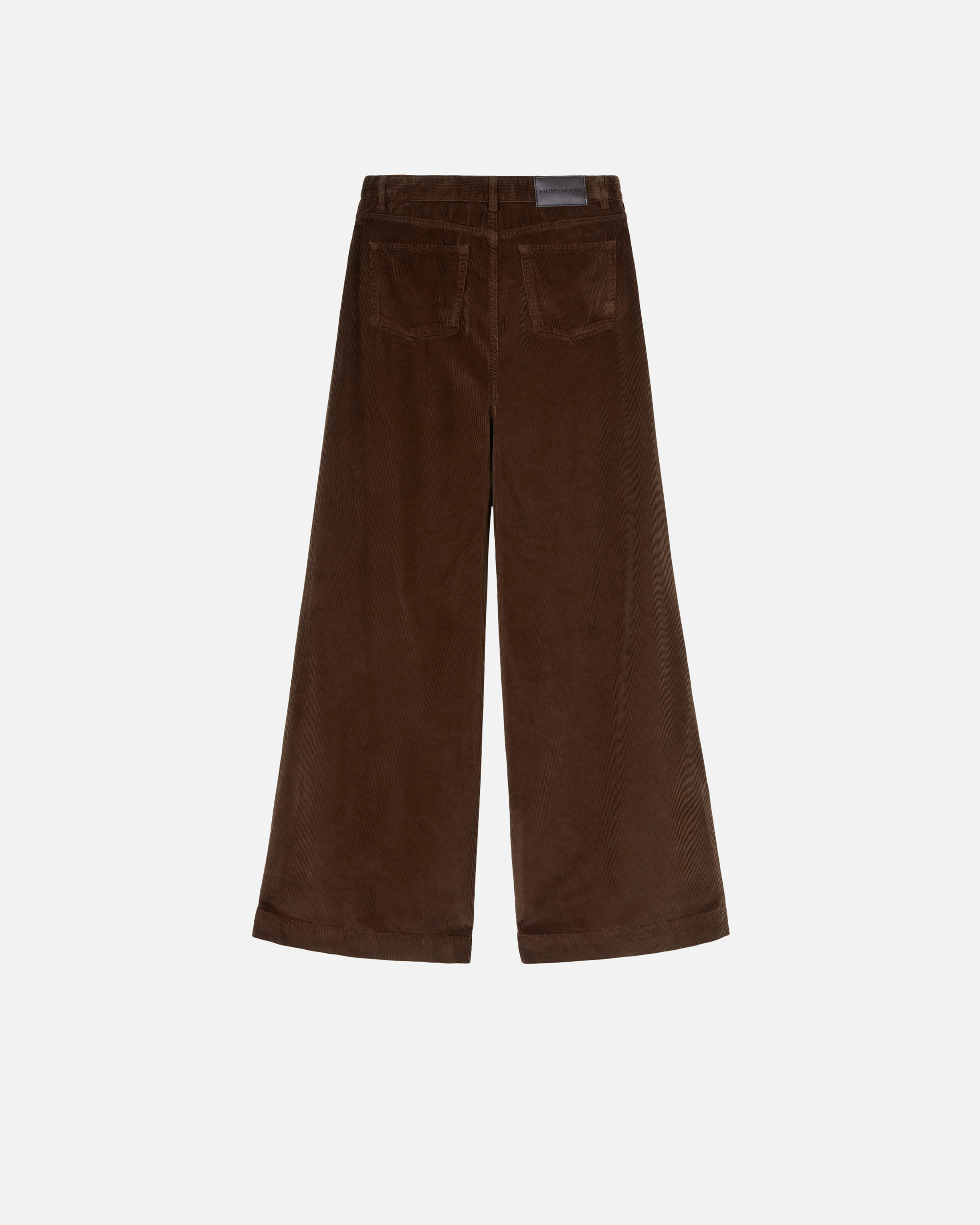 Pinko Corduroy Palazzo Trousers In Chestnut Brown