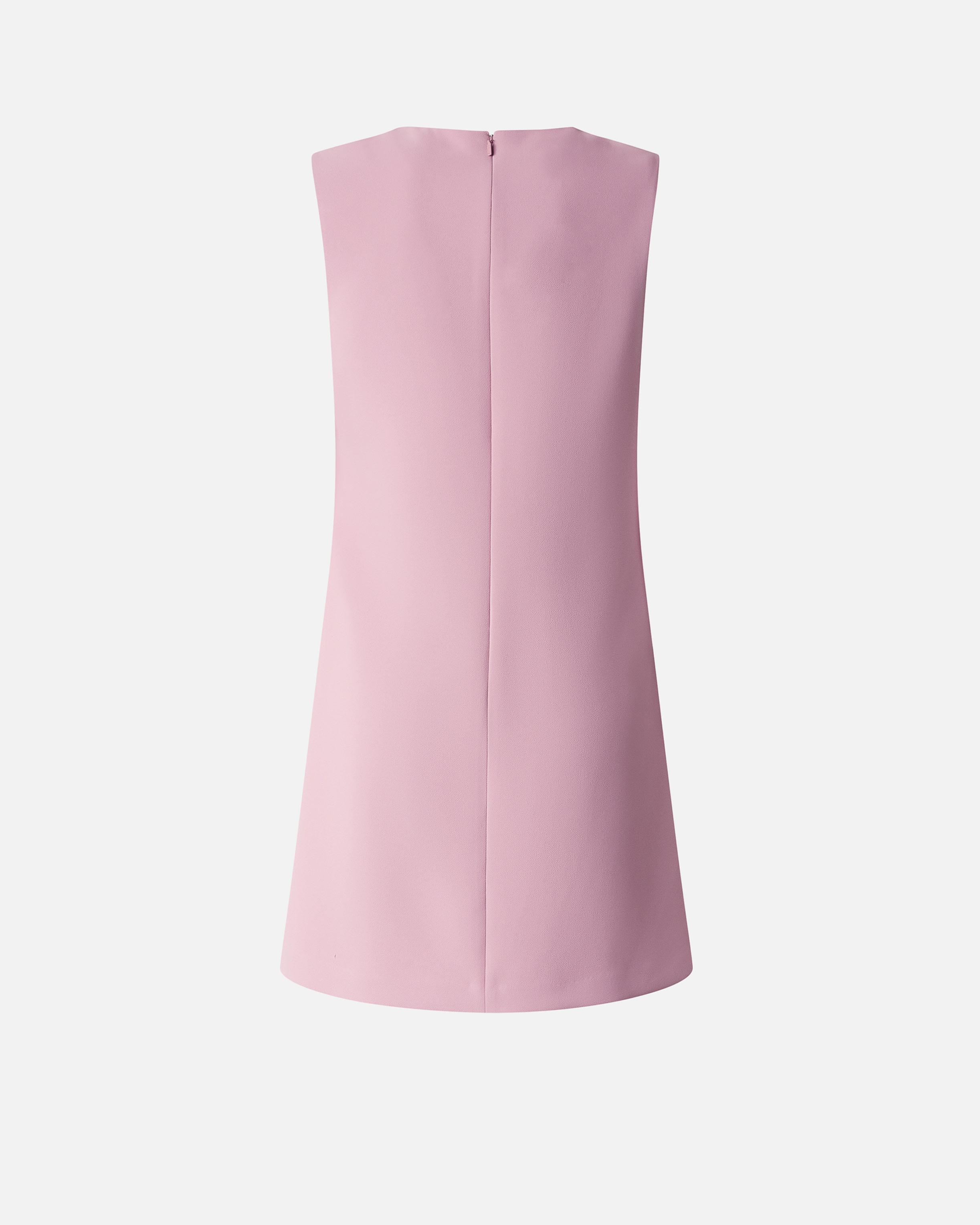Короткое платье с асимметричными молниями - РОЗОВЫЙ - large
