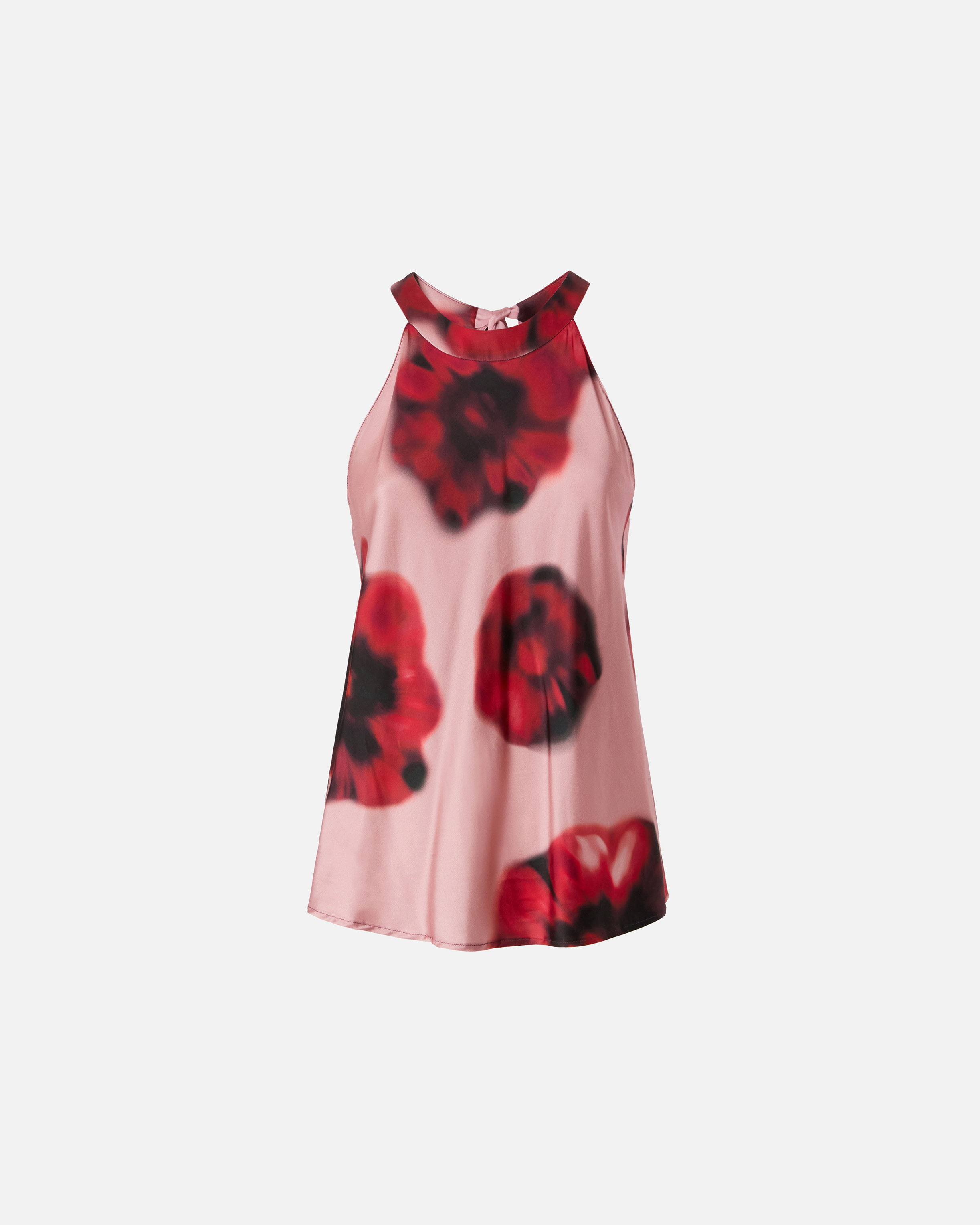 Pinko Ärmelloses Top aus Satin mit Blumenprint