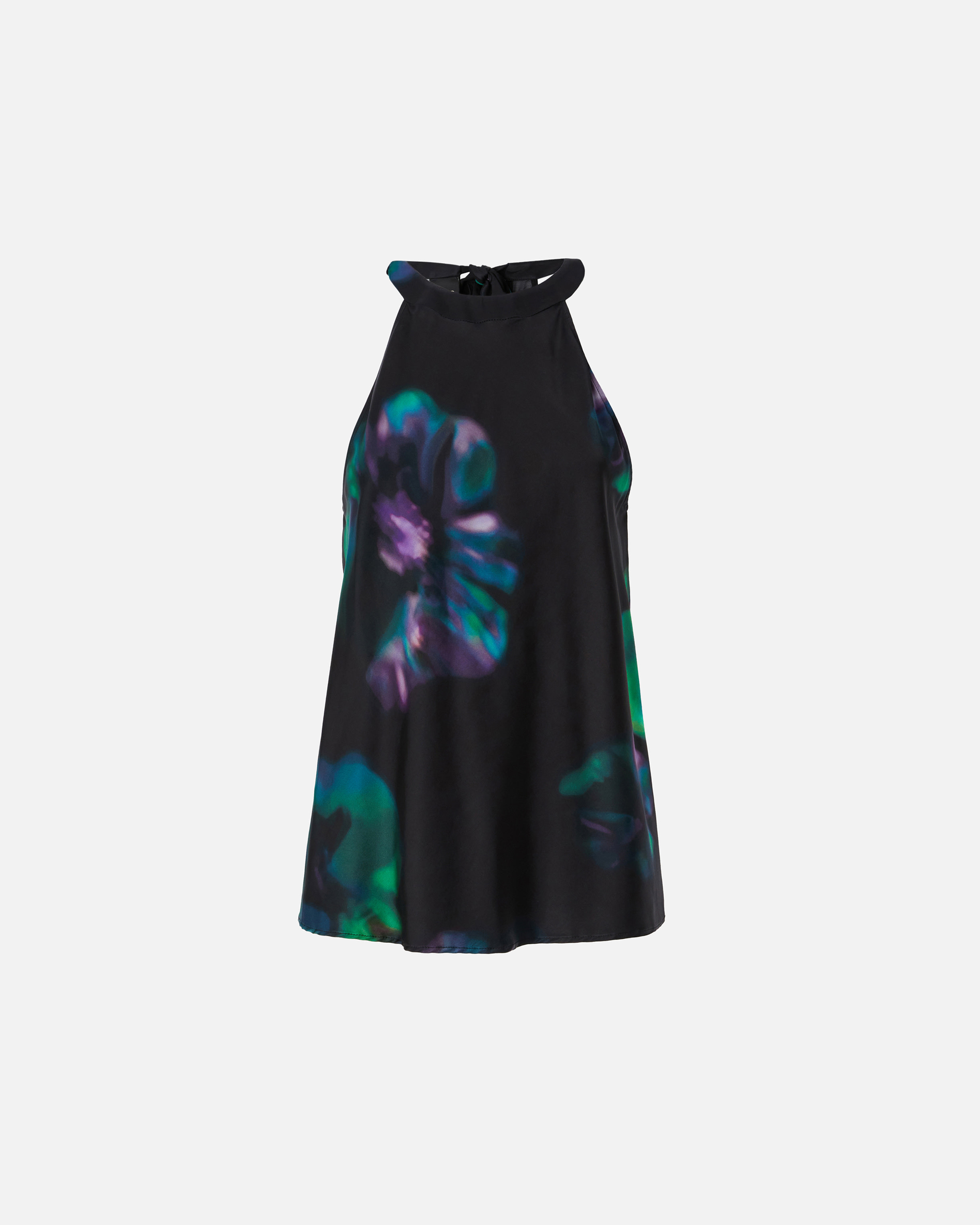 Pinko Ärmelloses Top aus Satin mit Blumenprint
