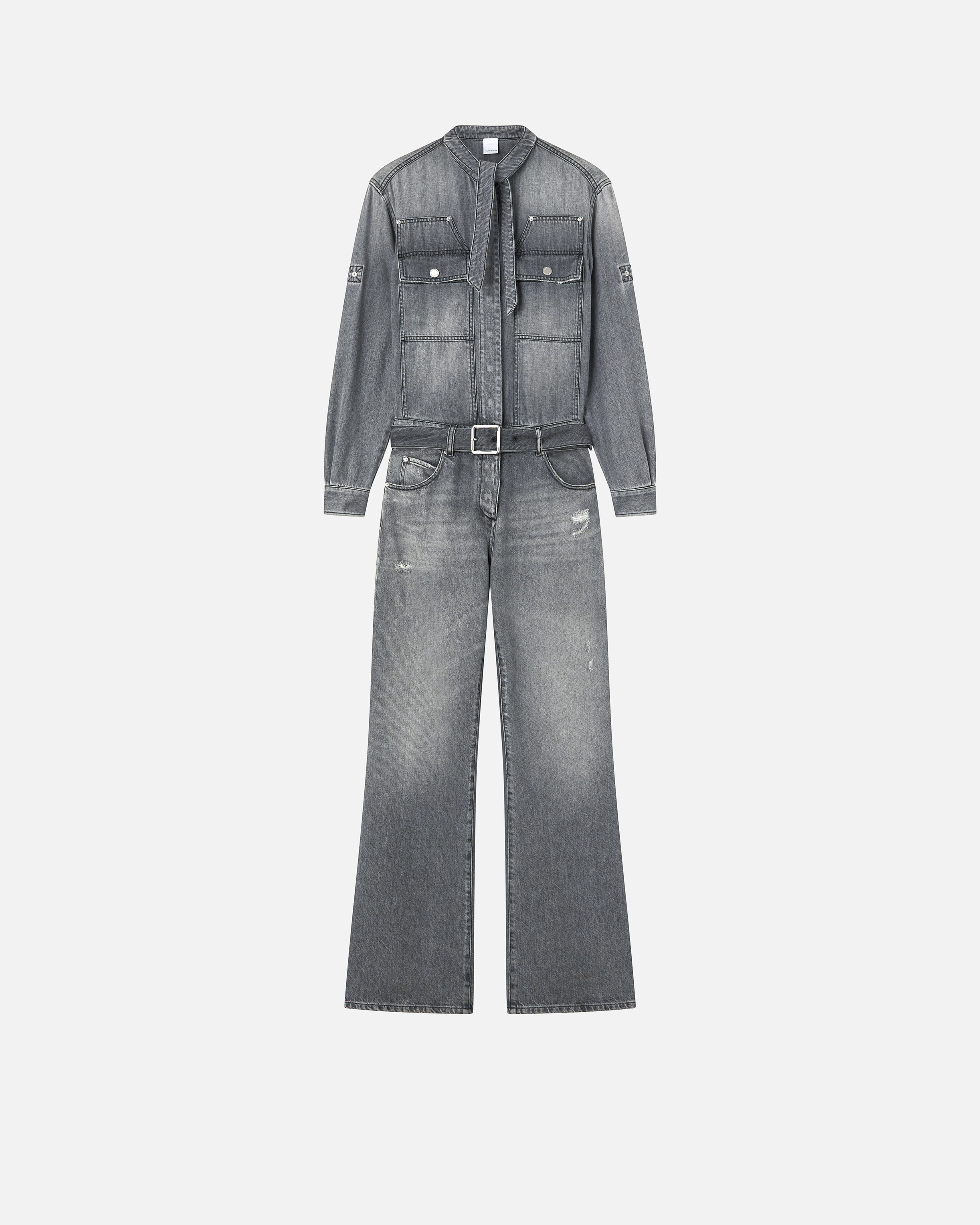 Pinko Hellgrauer Jeans-Jumpsuit