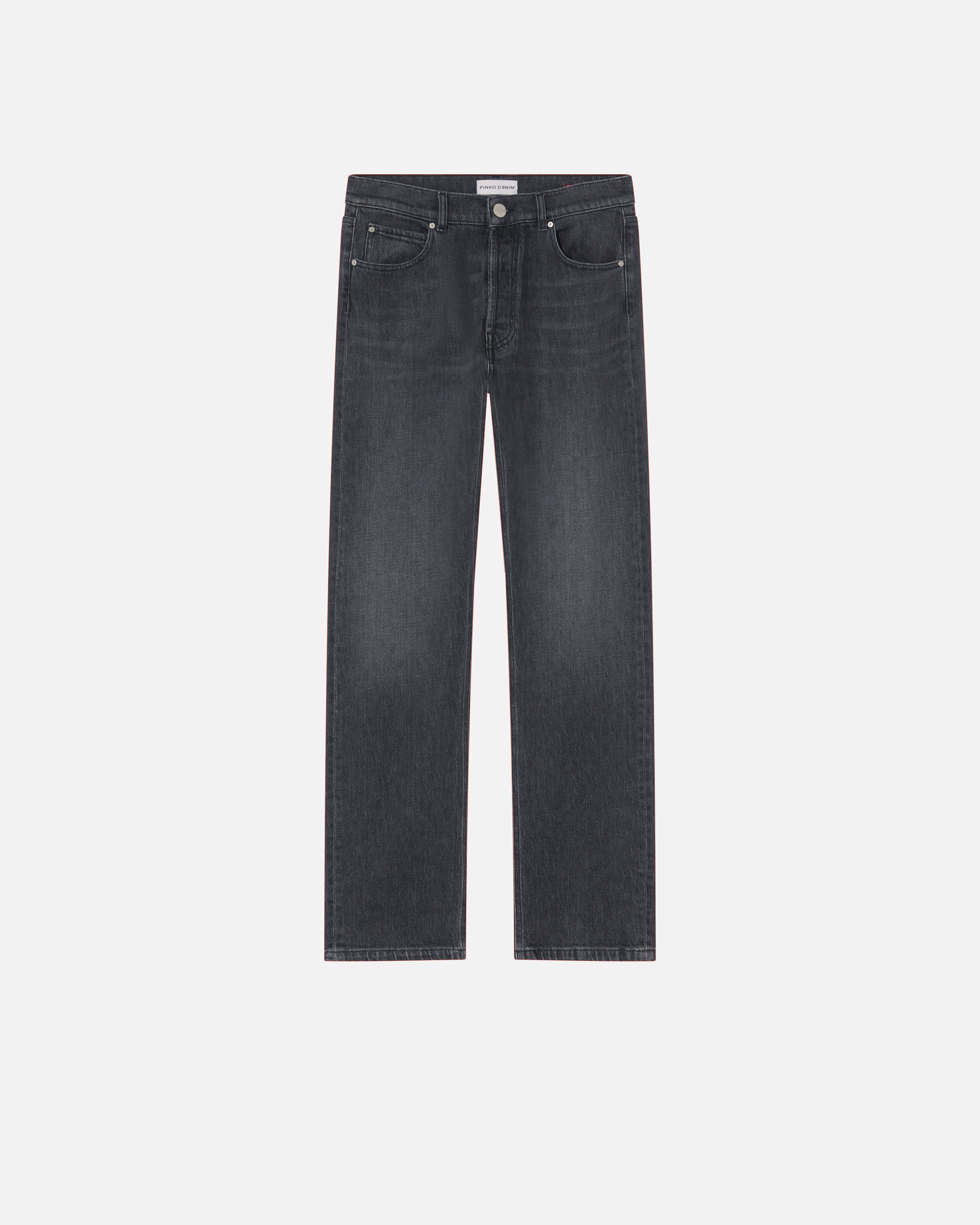 Pinko Gerade Jeans aus dunkelgrauem Denim