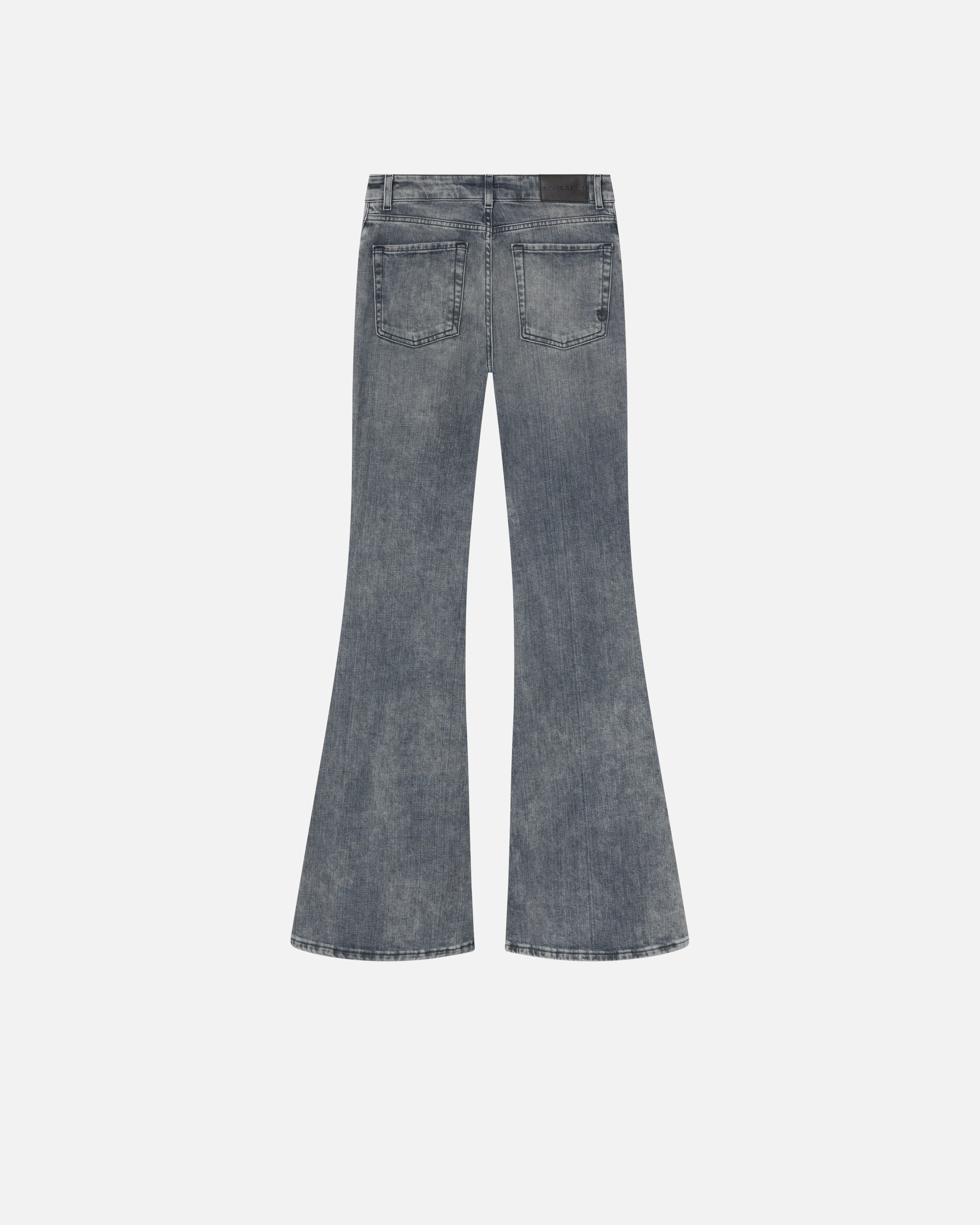 Pinko Filippa Mid-rise Flared Jeans In Vintage Grey Wash