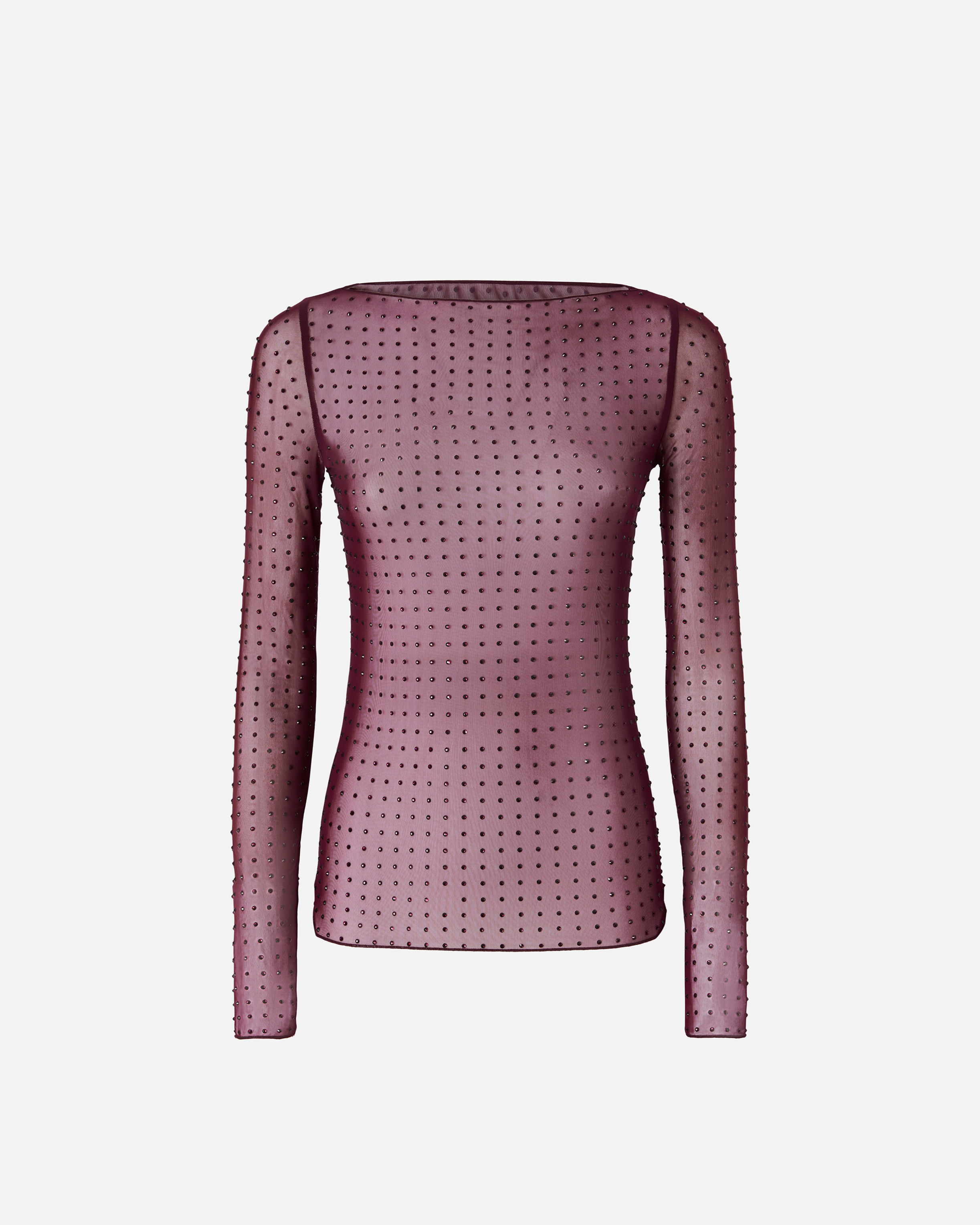 Pinko Shirt aus leichtem Tüll mit Strasssteinen