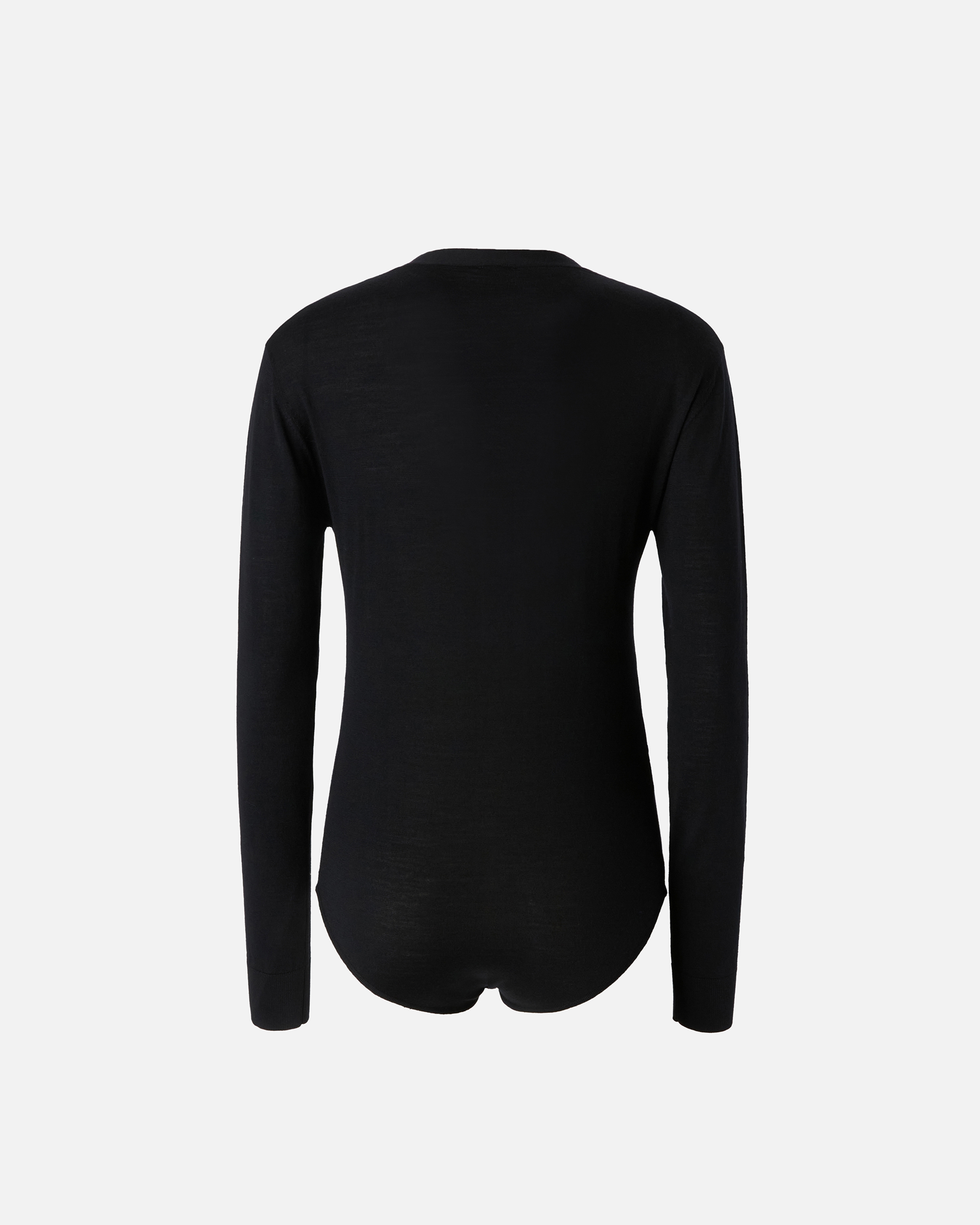 Pinko Buttoned Fine Wool Body With V-neck In Limo Black
