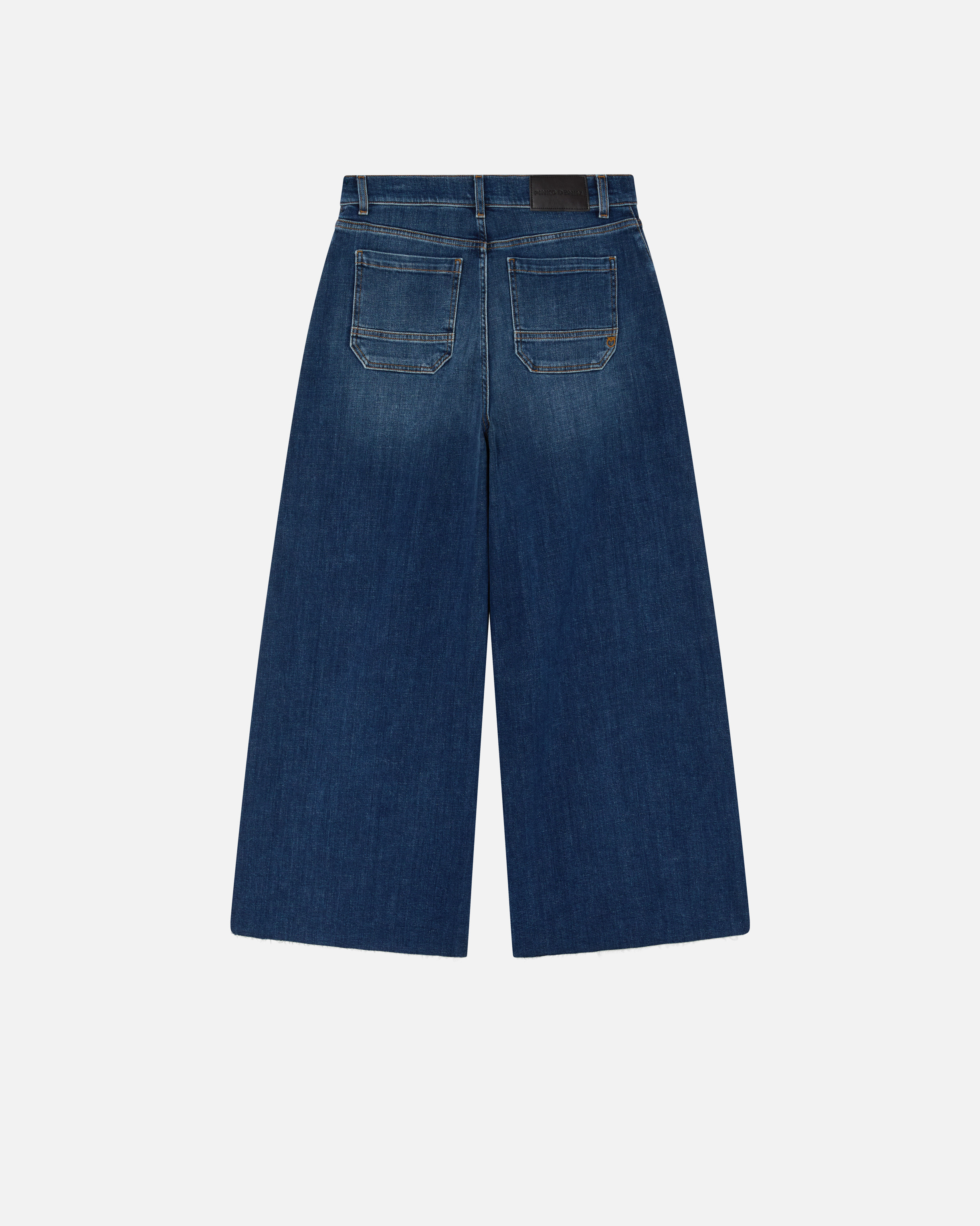 Pinko Blue Denim Baggy Jeans In Medium Dark Vintage Wash