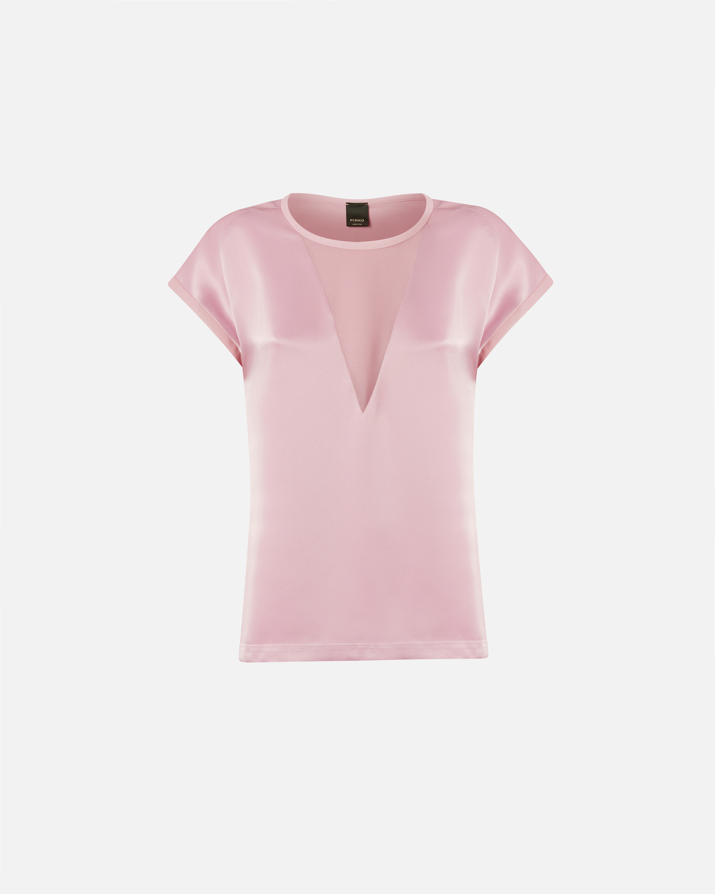 Pinko T-Shirt-Bluse aus Satin und Georgette