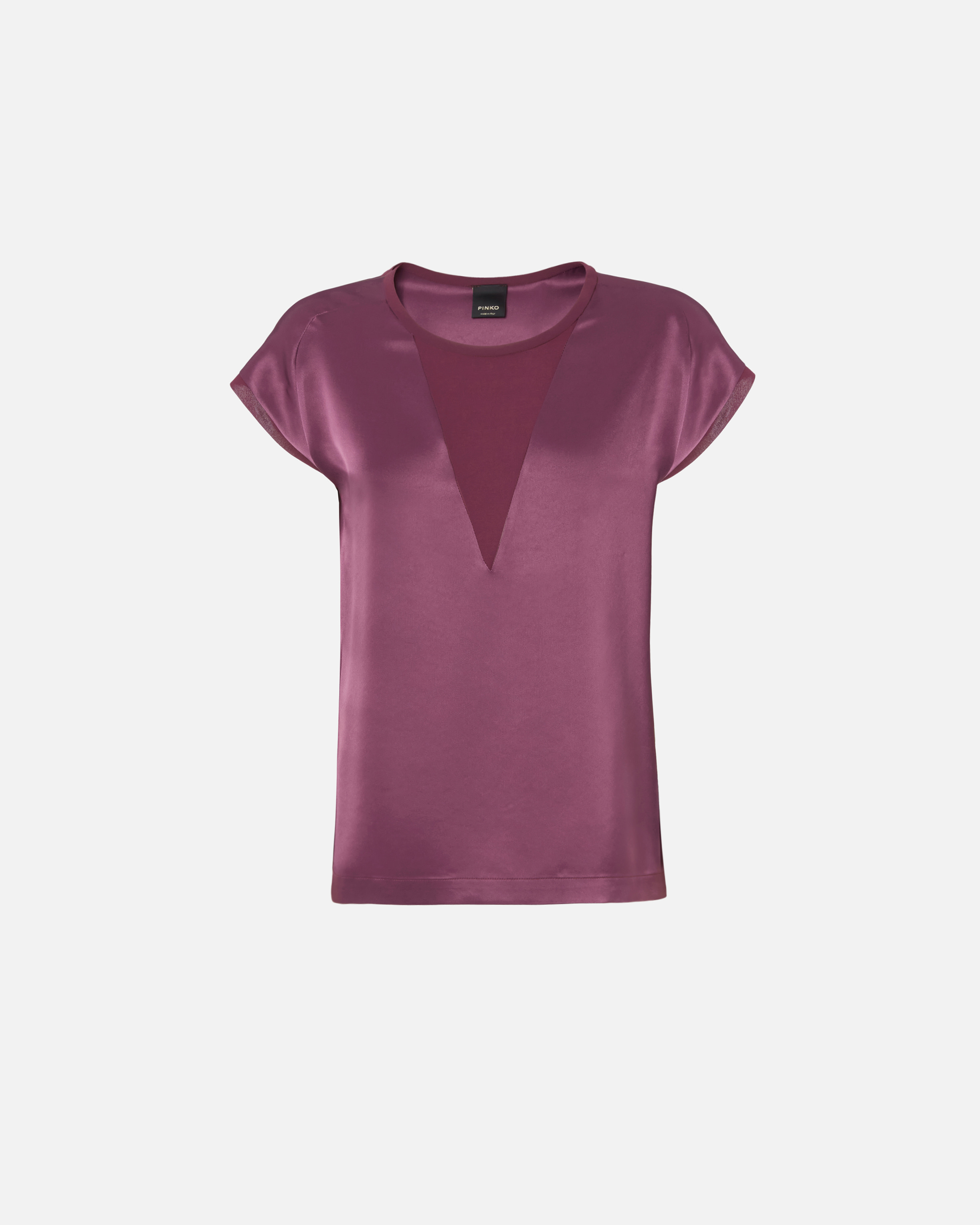 Pinko T-Shirt-Bluse aus Satin und Georgette