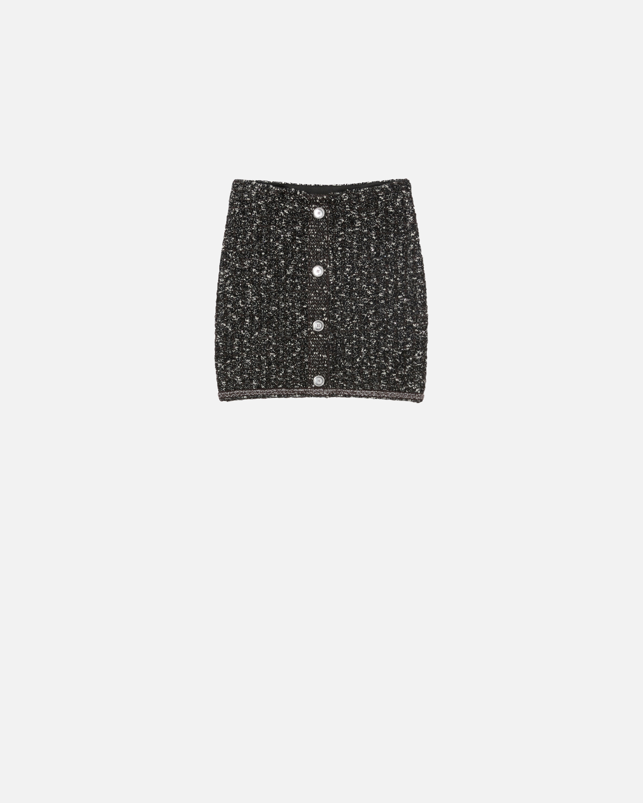 Pinko Minirock aus Bouclé-Strick mit Pailletten