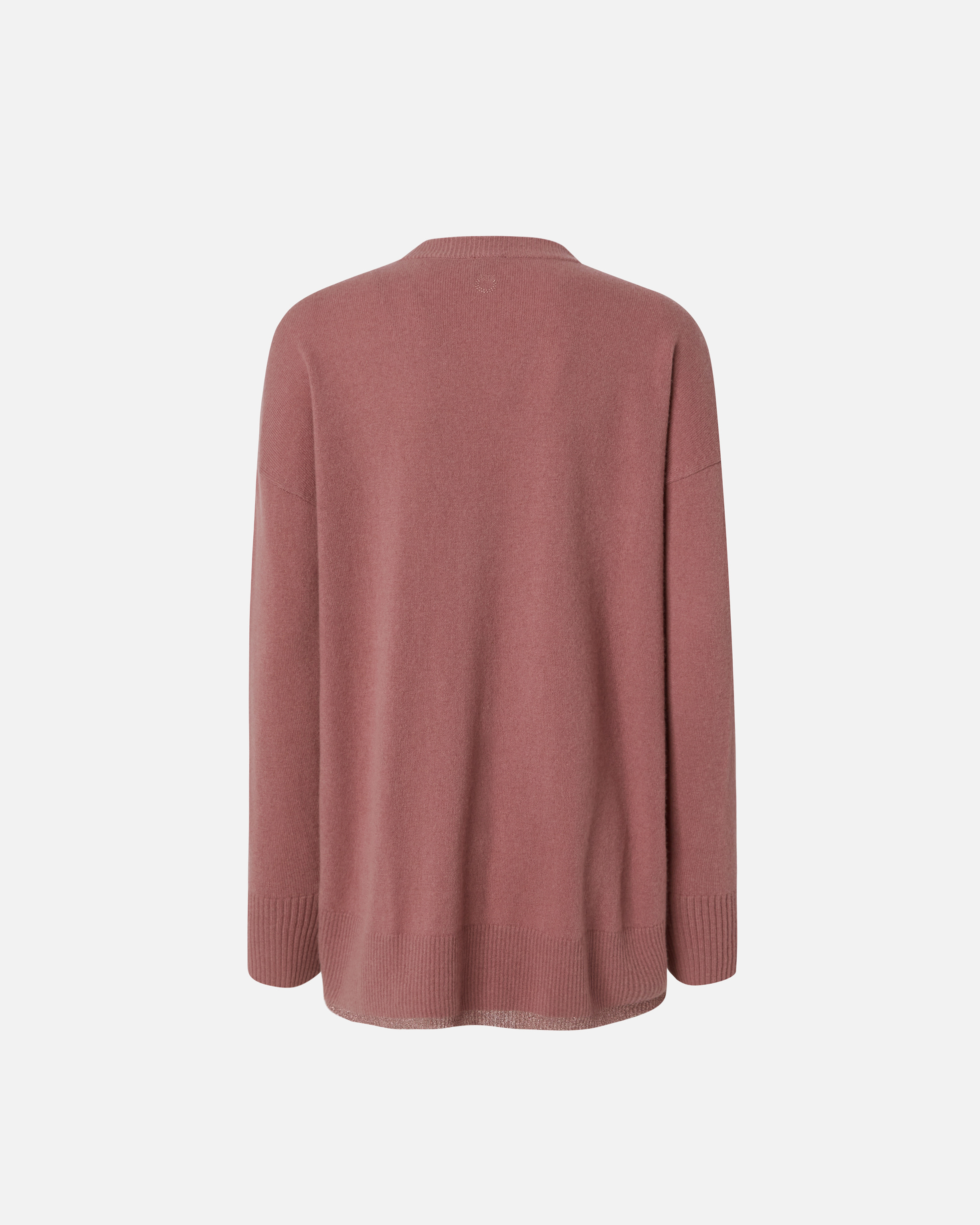 Pinko Wool And Cashmere Cardigan With Lurex Edging In Nostalgia Rose