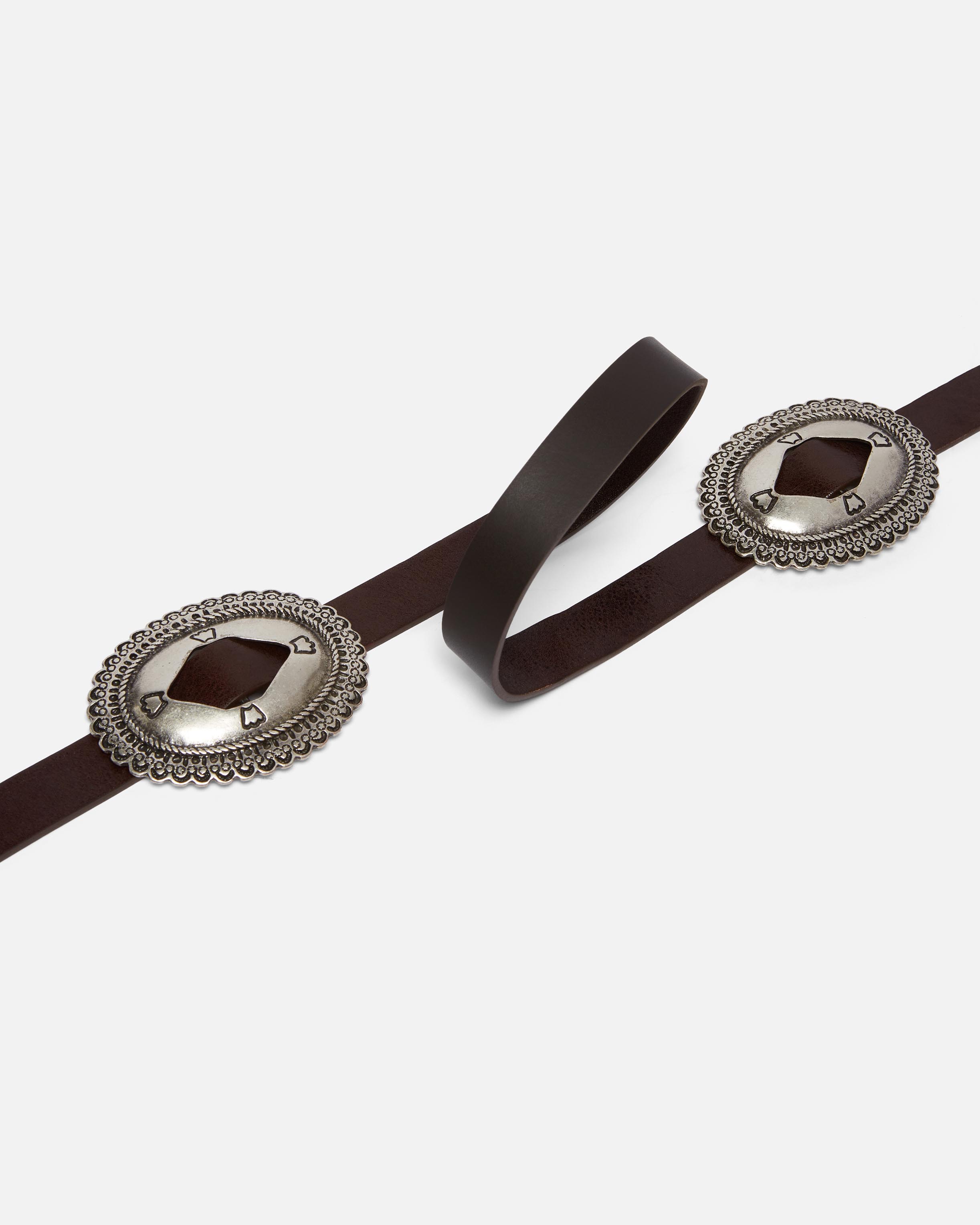 Pinko Belt With Large Buckle In Tête-de-nègre-vieil Argent