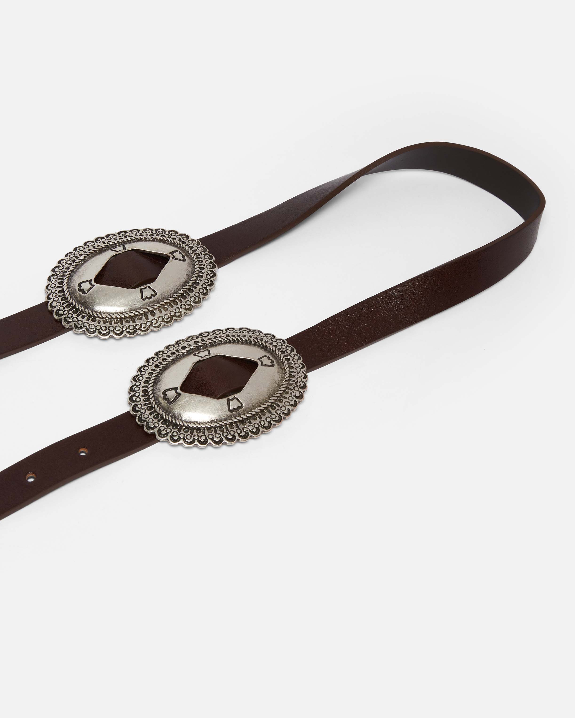 Pinko Belt With Large Buckle In Tête-de-nègre-vieil Argent