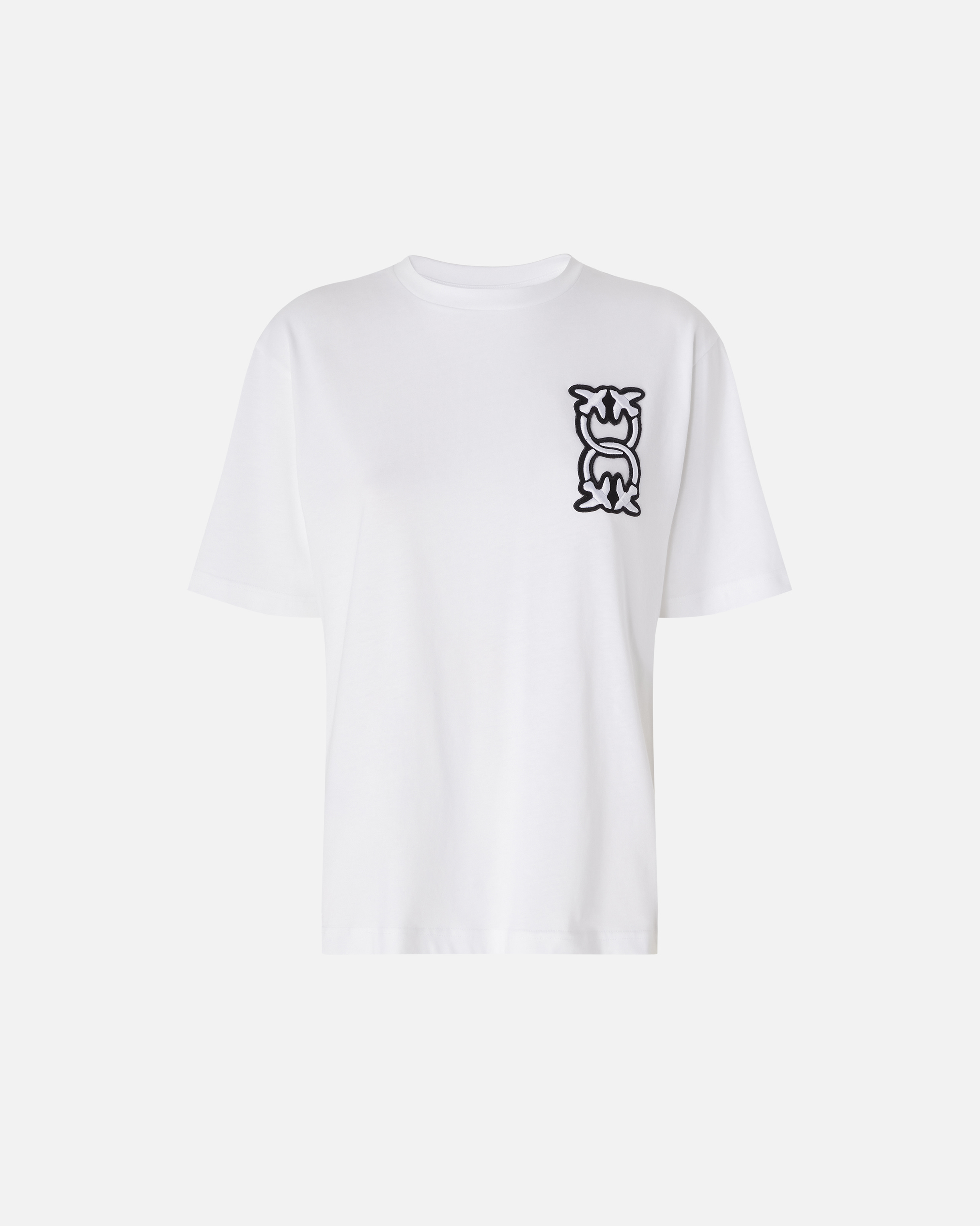 Pinko T-Shirt mit Logo-Patch Love Birds Monogram
