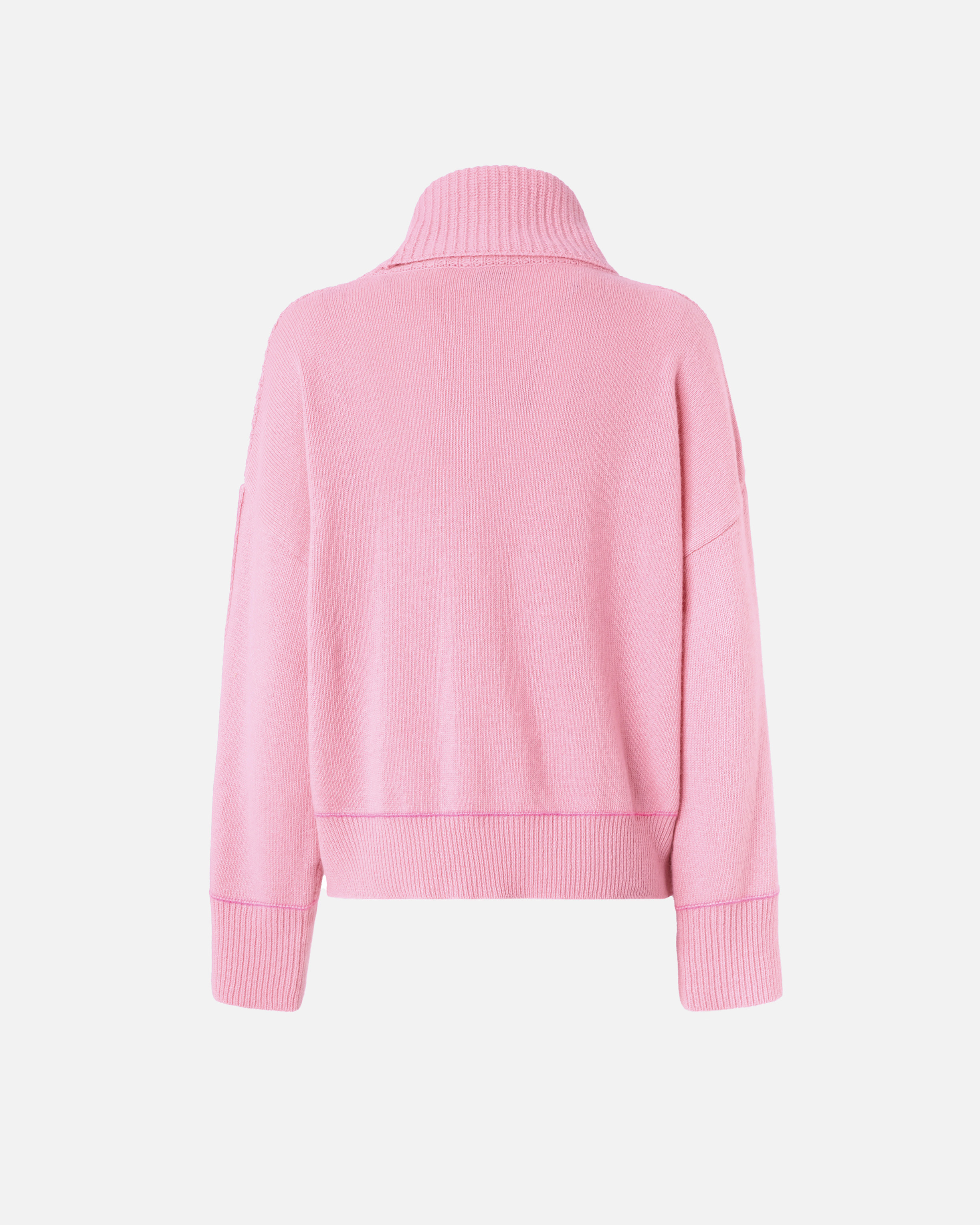 Pinko Fine Wool And Cashmere Turtleneck Jumper In Cashmere Pink