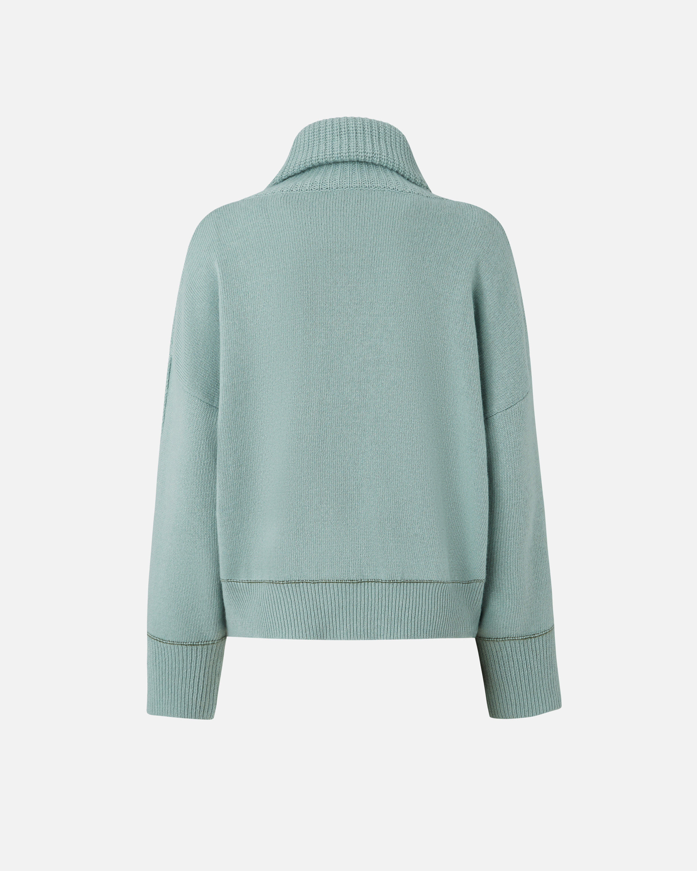 Свитер из шерсти и тонкого кашемира - ЗЕЛЕНЫЙ - large