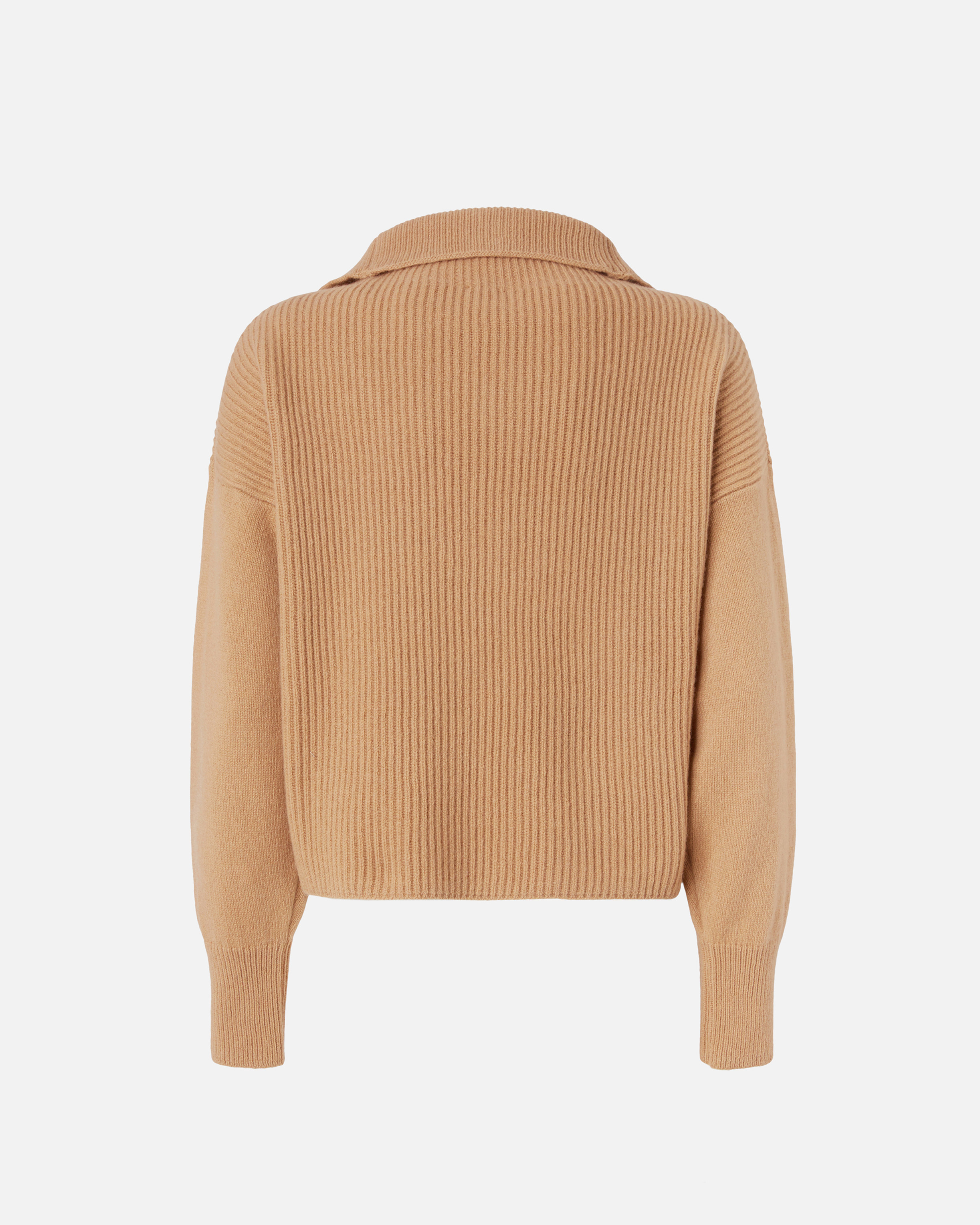 Pinko Ribbed Wool And Cashmere Sweater In Tannin Beige