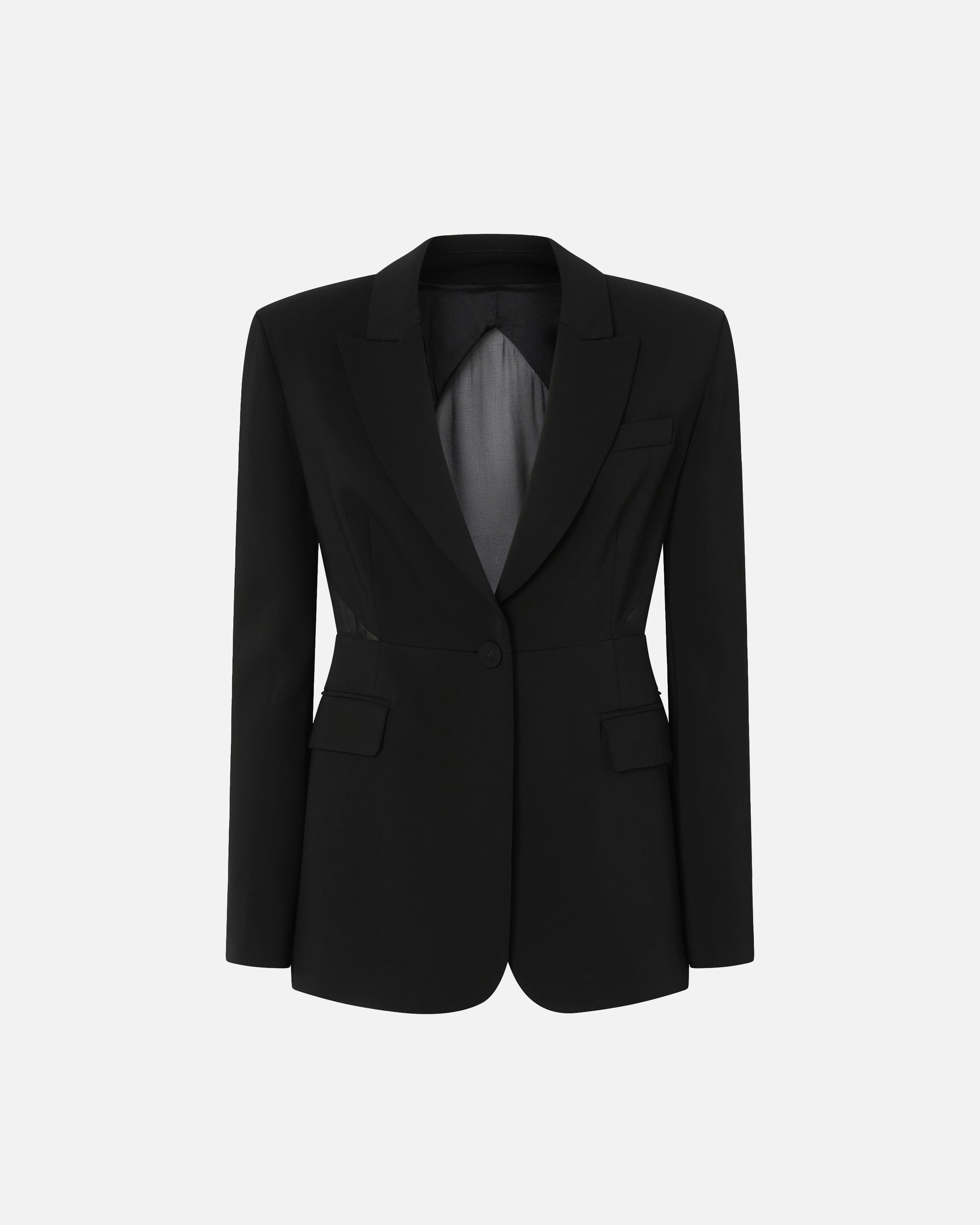 Blazer with transparent insert on the back PINKO → Shop Online