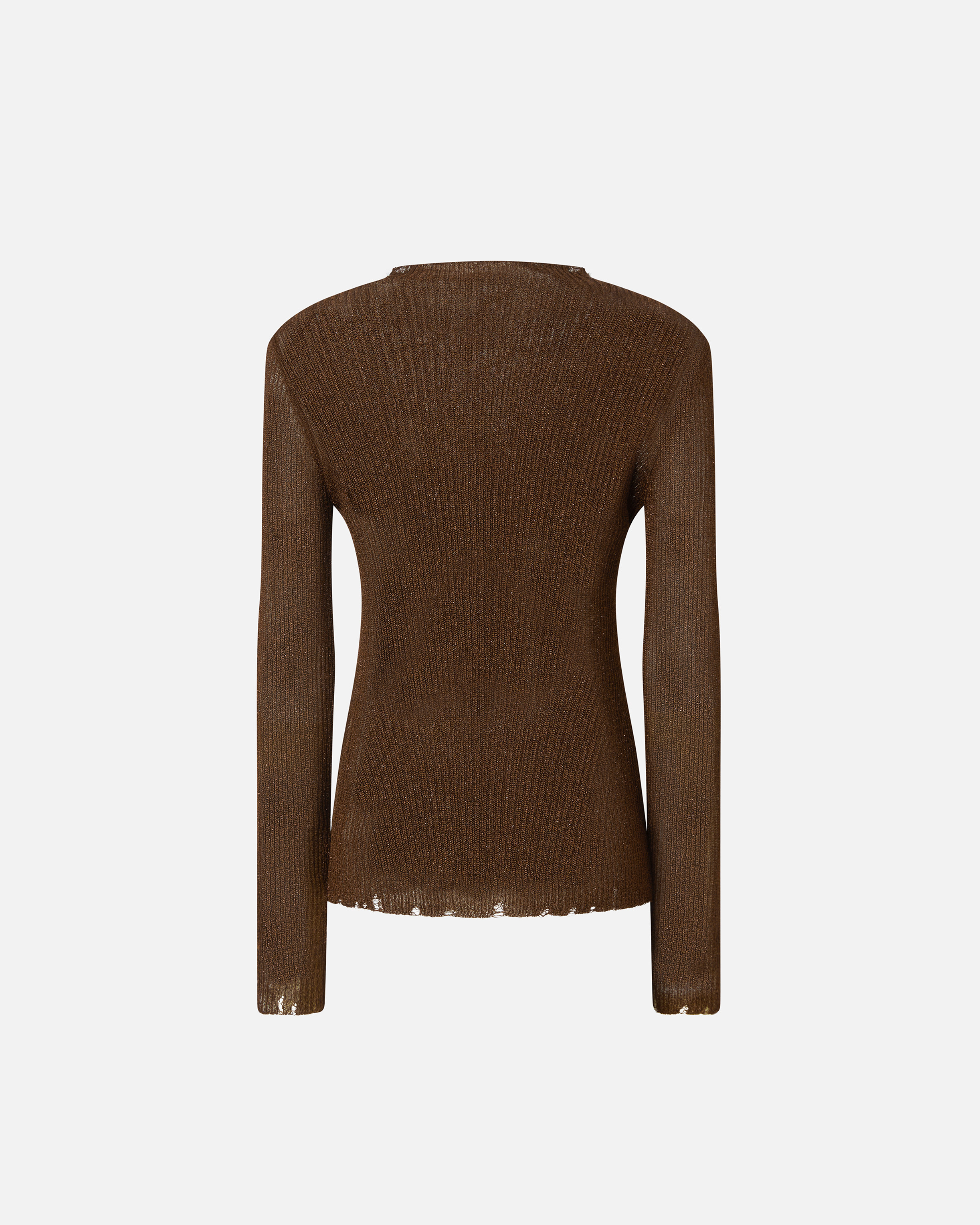 Pinko Sweater With Metallic Yarn In Multi Brown/copper