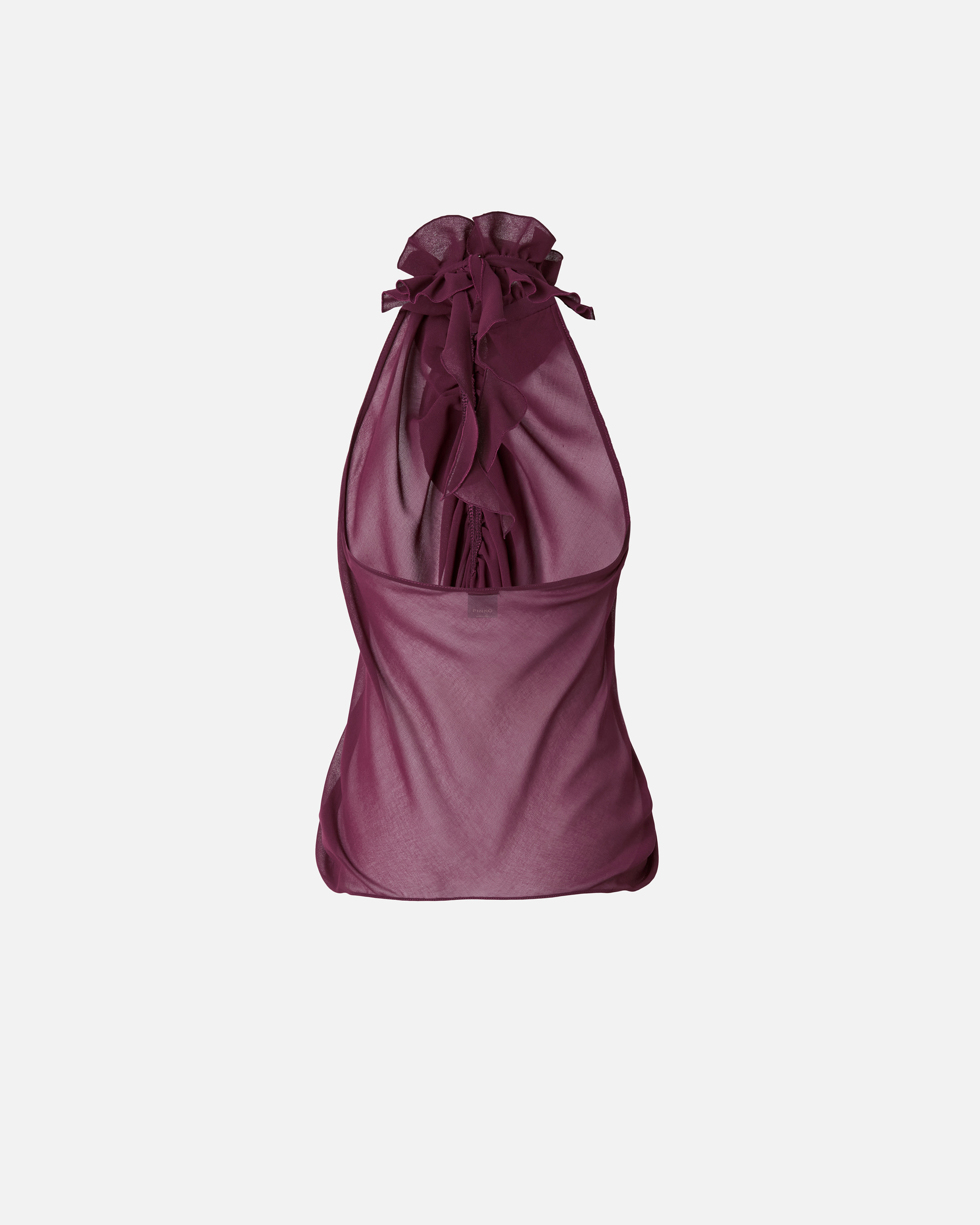 Georgette top with ruching PINKO → Shop Online