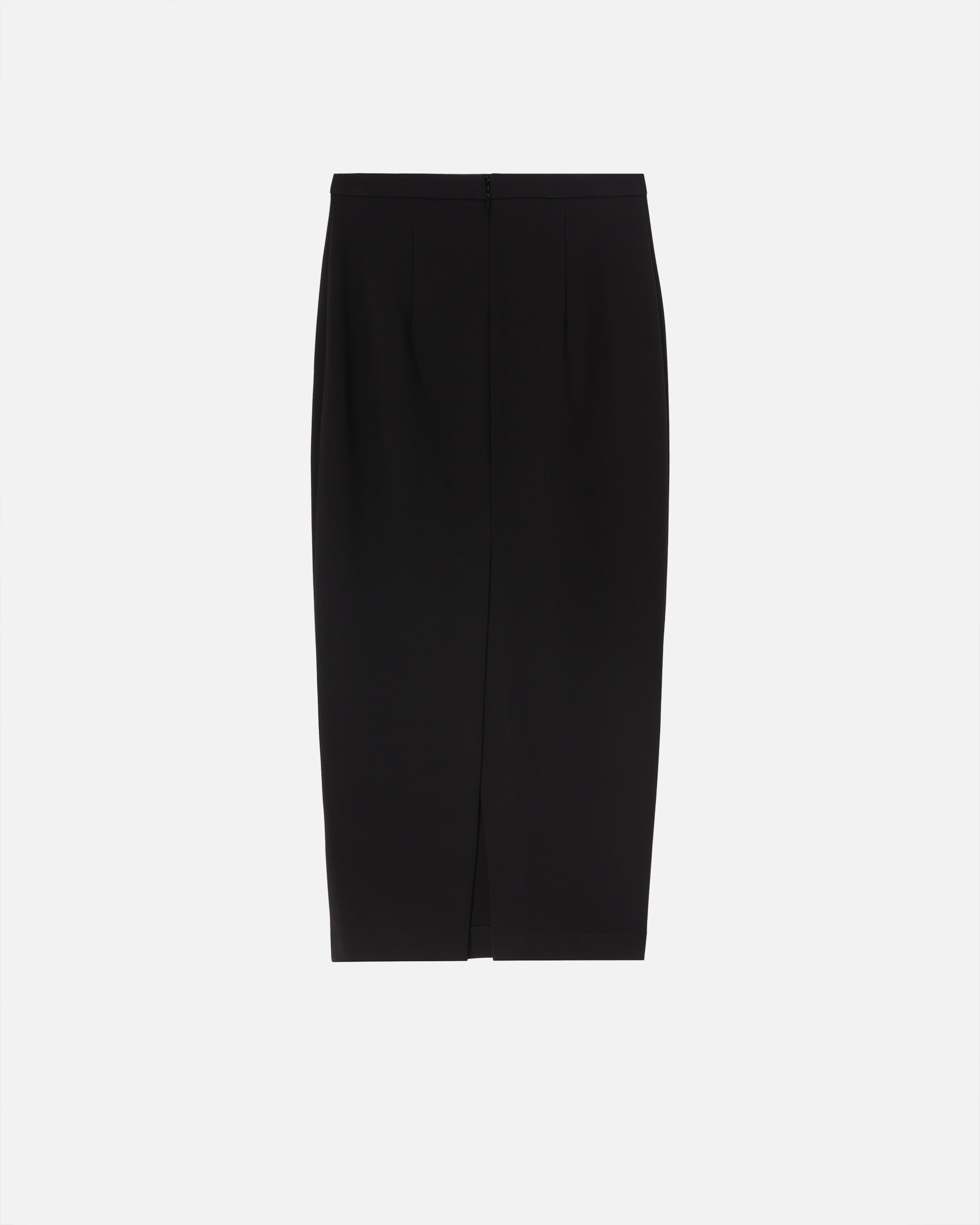 Длинная юбка-карандаш с разрезом - ЧЕРНЫЙ - large