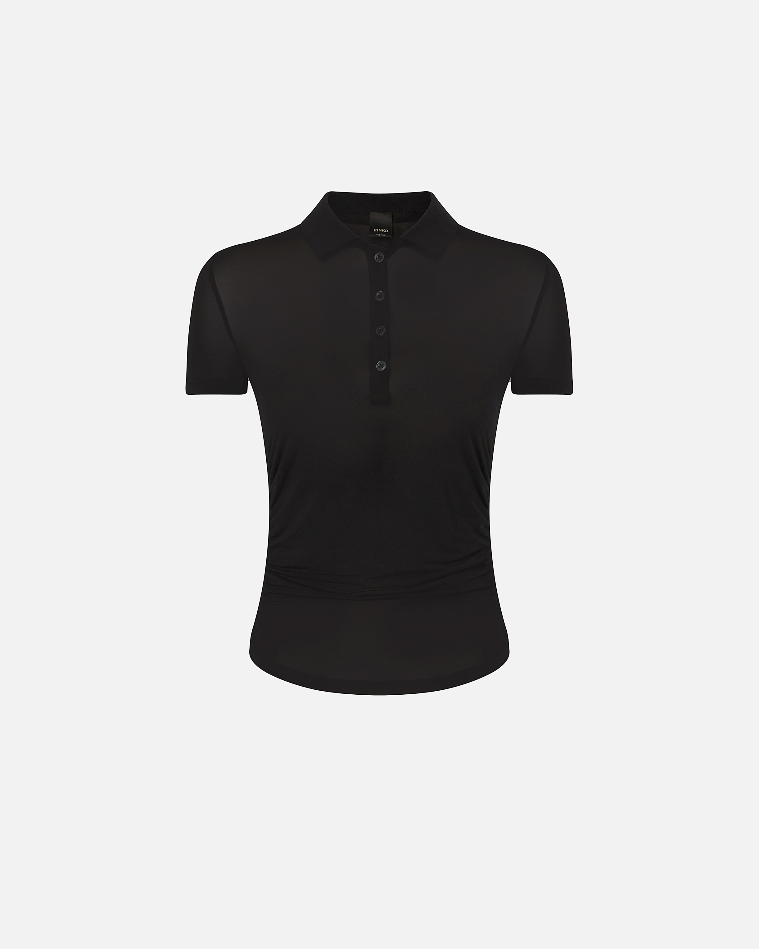Pinko Poloshirt aus leichtem, halbtransparentem Stoff