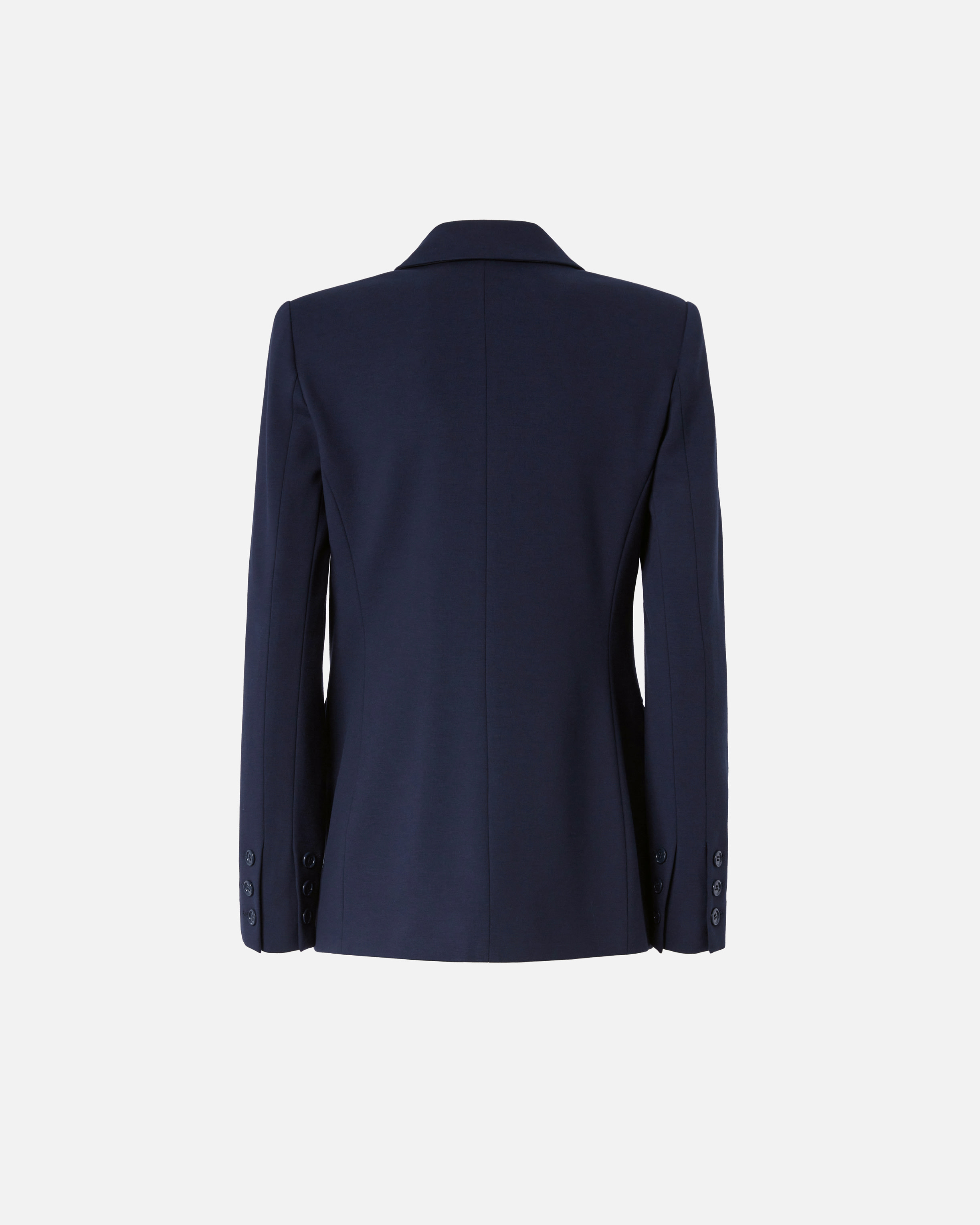Pinko Single-breasted Blazer With Structured Shoulders In Total Eclipse Blue