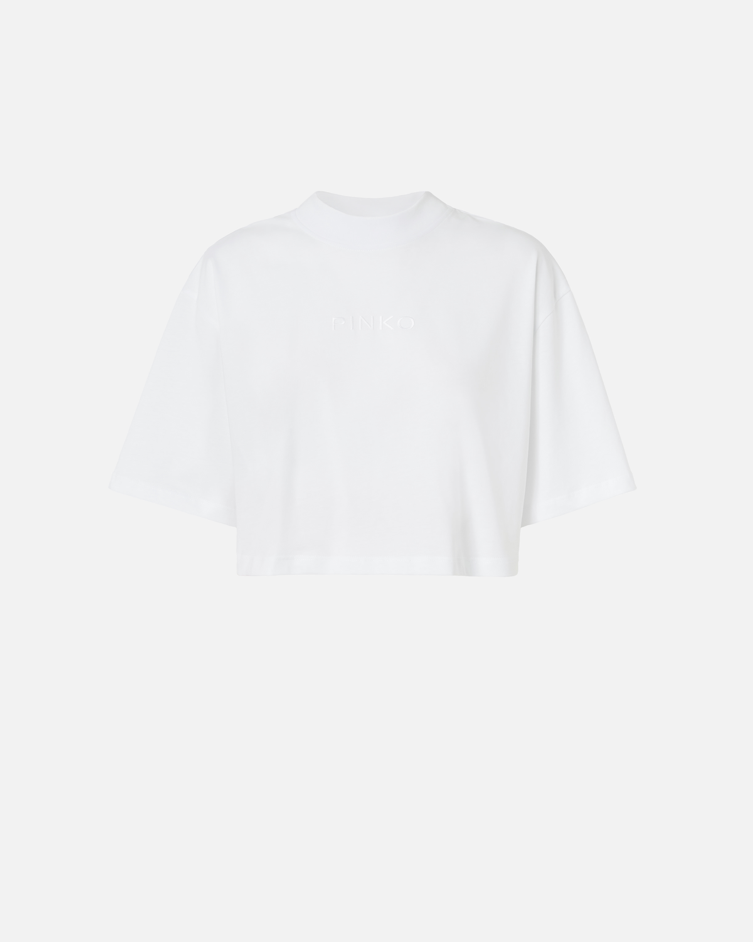 Pinko Cropped-T-Shirt mit Logo-Stickerei