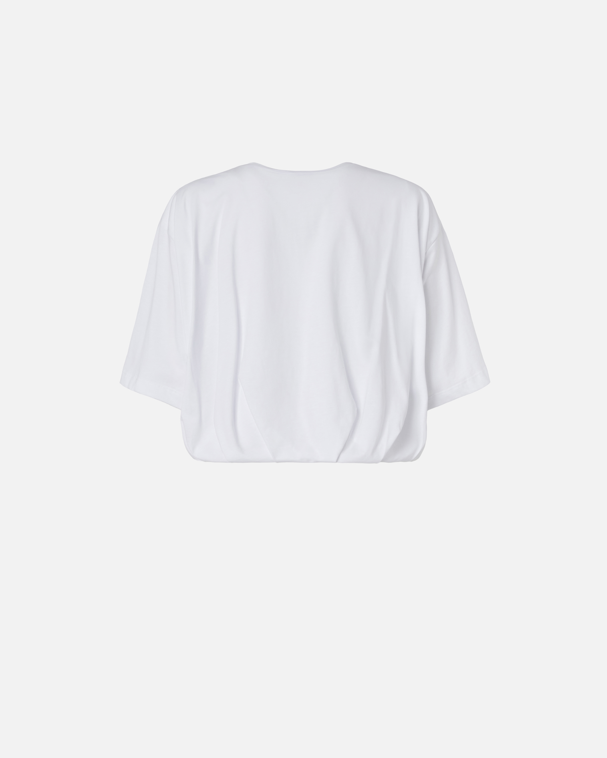 Pinko Cropped Jersey T-shirt With Embroidered Logo In White