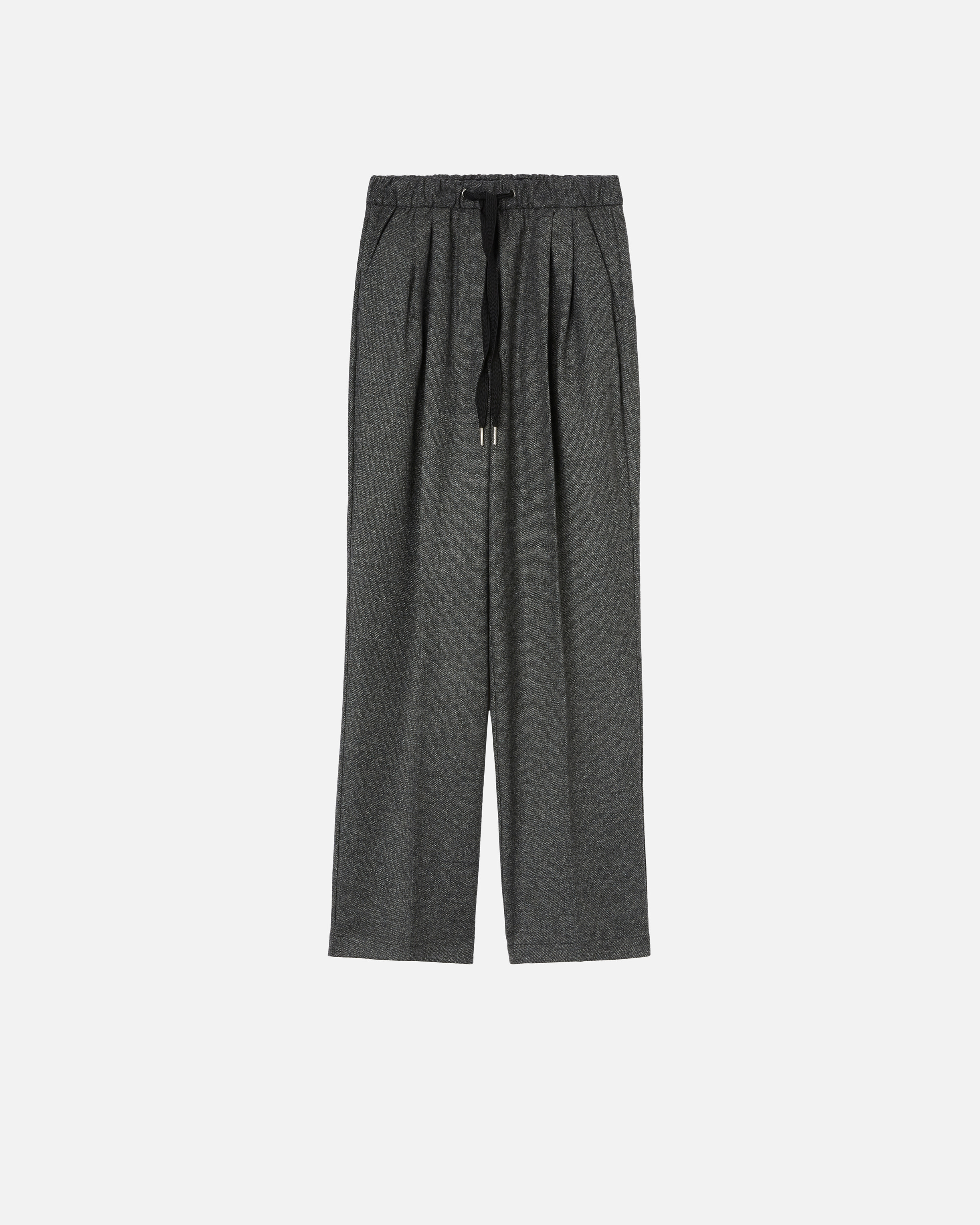 Pinko Weite Pull-on-Hose aus Flanell mit "Salz und Pfeffer"-Effekt