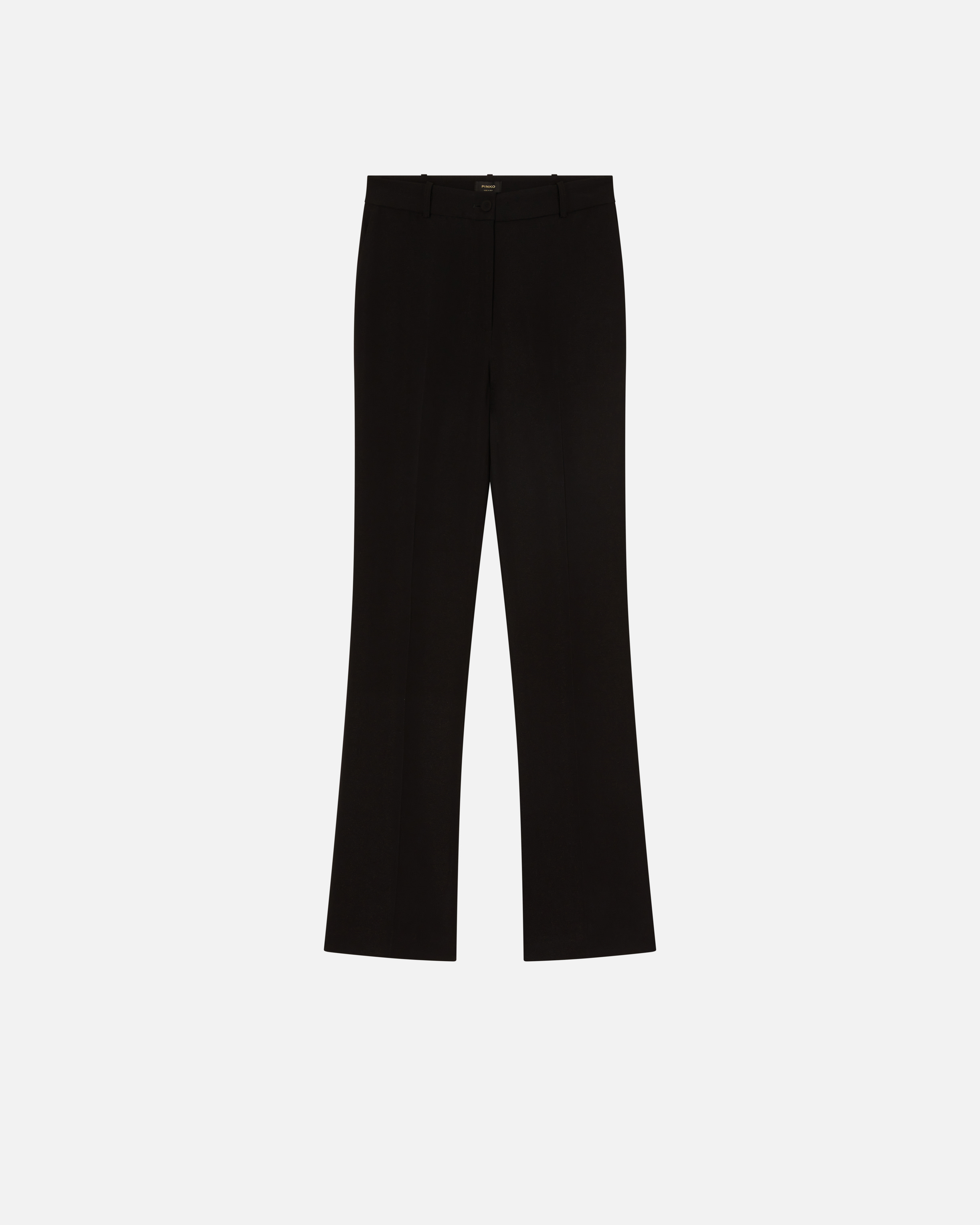 Pinko High-waisted Trousers In Noir Limousine