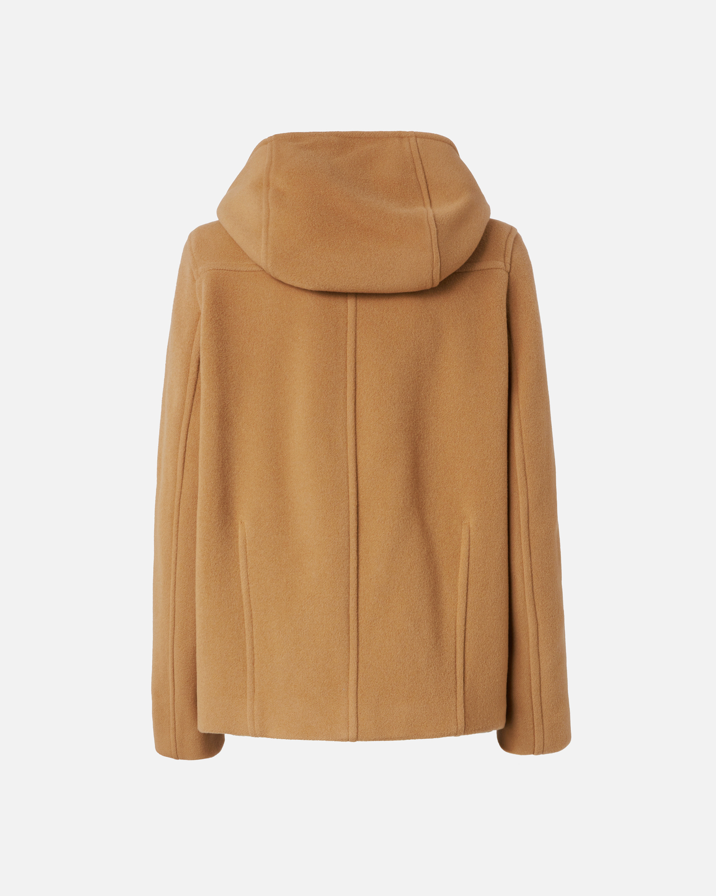 Pinko Short Duffle Coat With Toggles In Cammello Mocaccino
