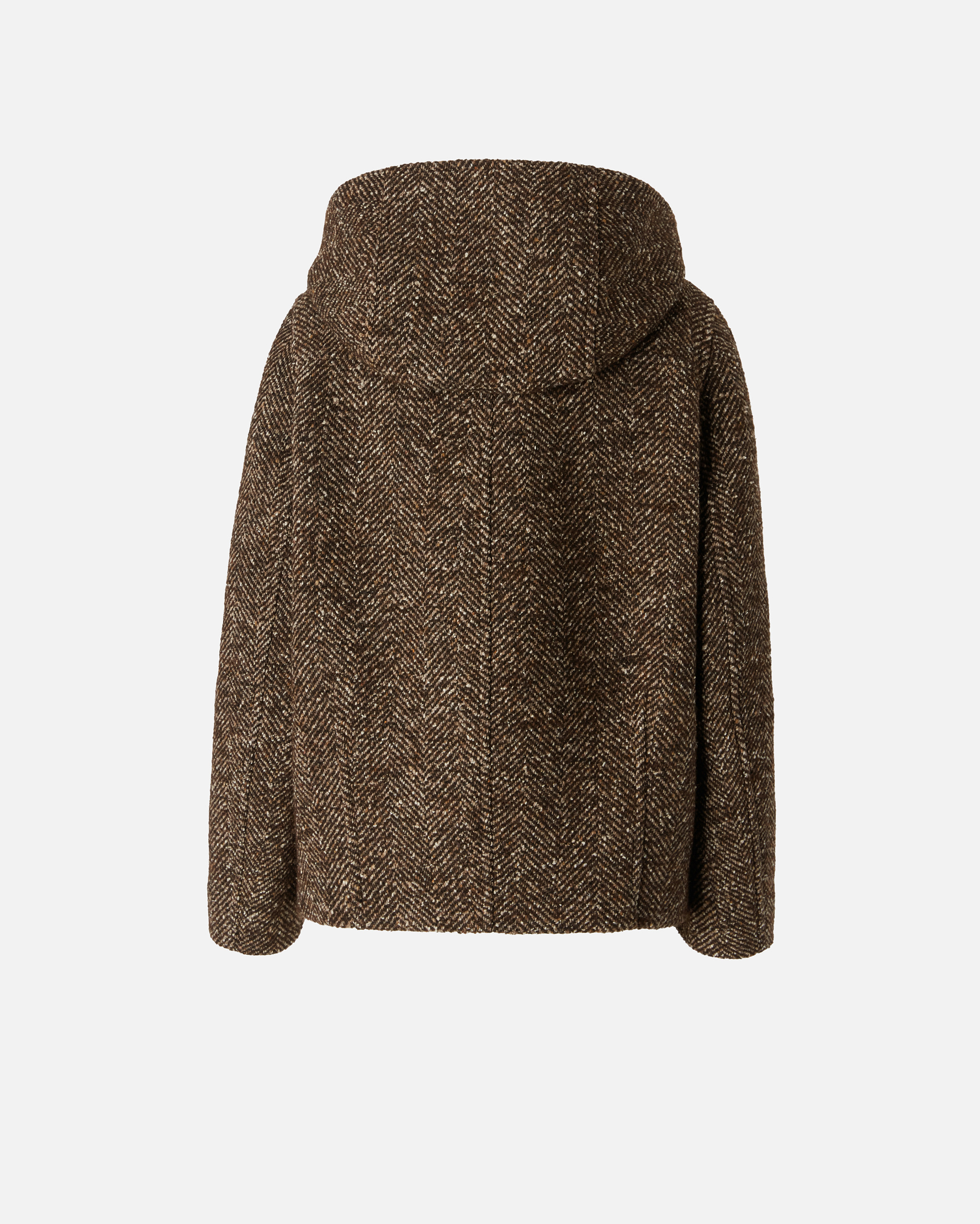 Полупальто дафлкот с капюшоном - БЕЖЕВЫЙ, КОРИЧНЕВЫЙ, multicolor - large