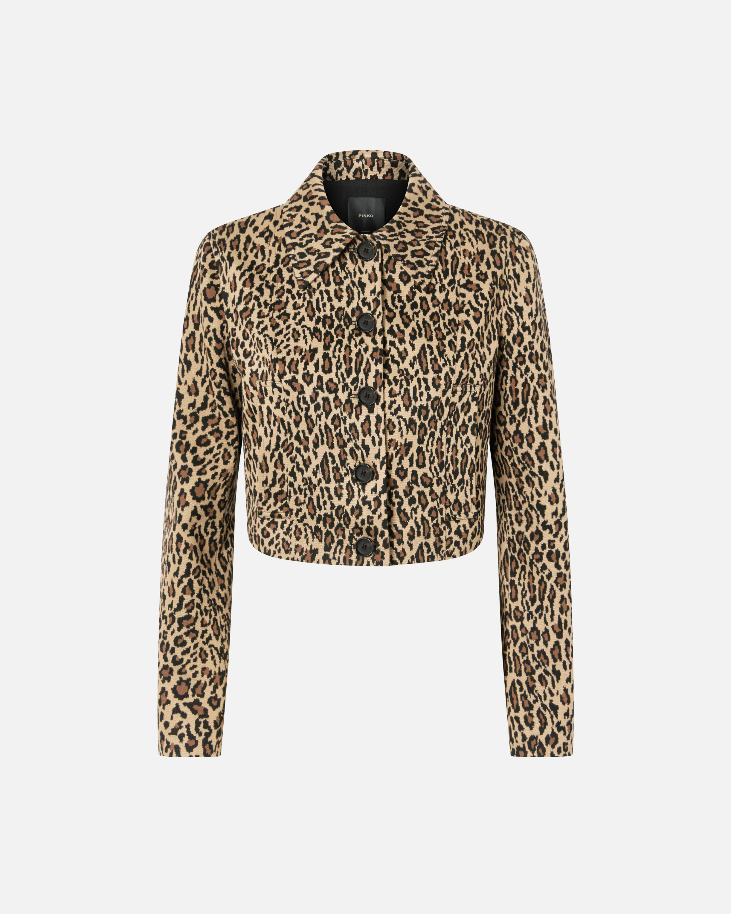 ジャケット Duchesse Leopard Print Short Jacket Leopard Leopard Duchesse Nylon Cropped Jacket | GANNI US
