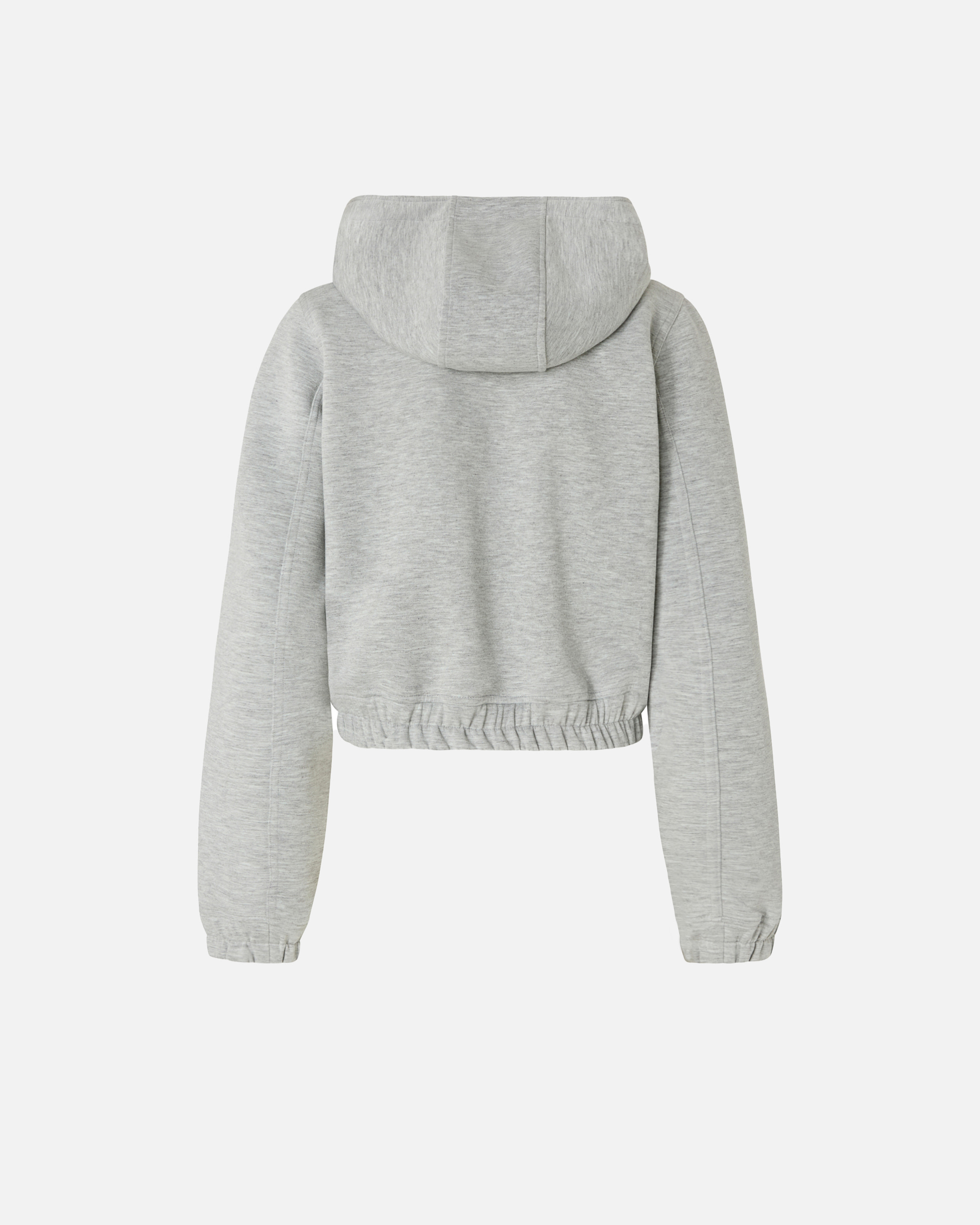 Pinko Bomber-style Short Hoodie In Gray