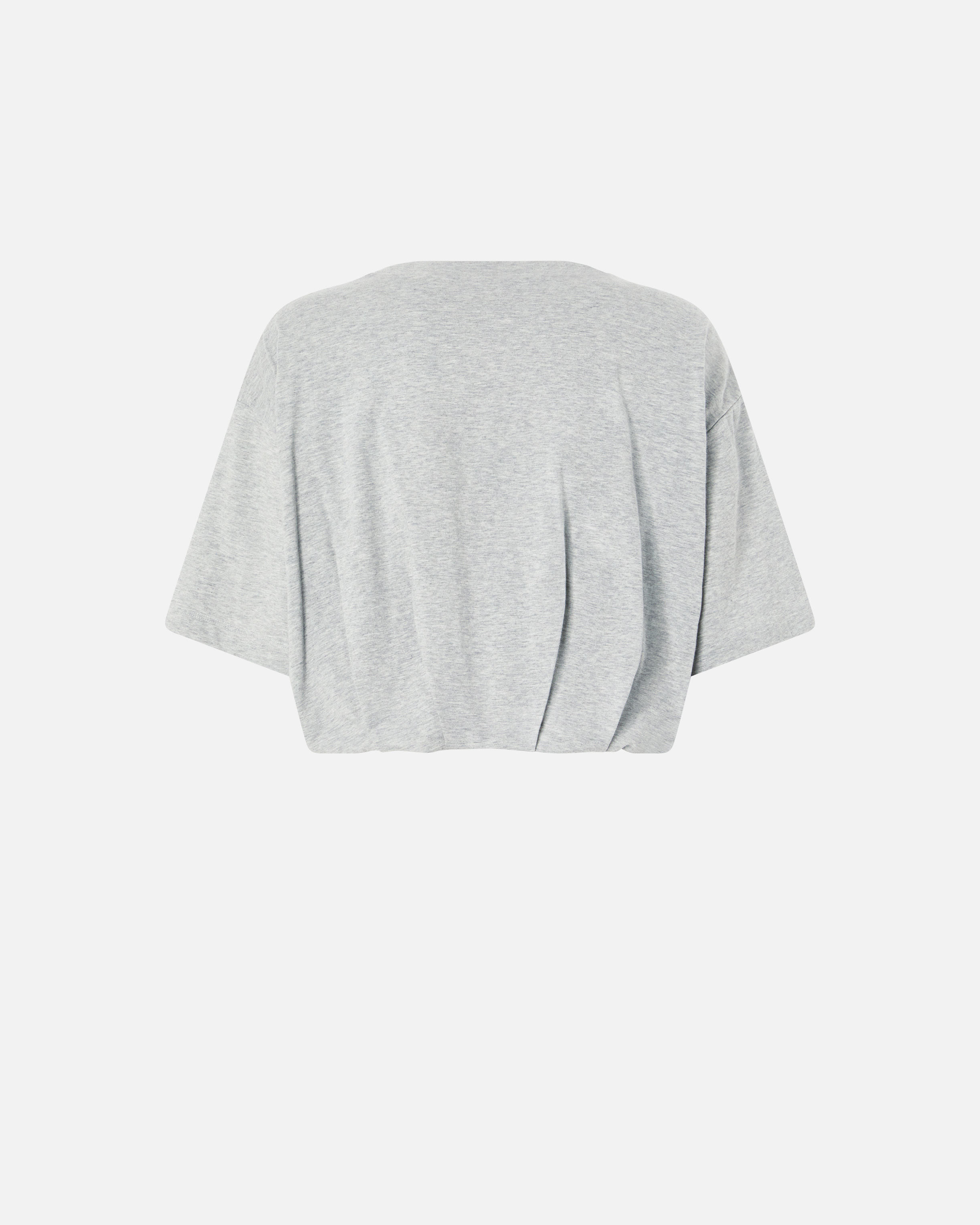 Pinko Short And Loose T-shirt With Logo Embroidery In Grigio Pioggerella