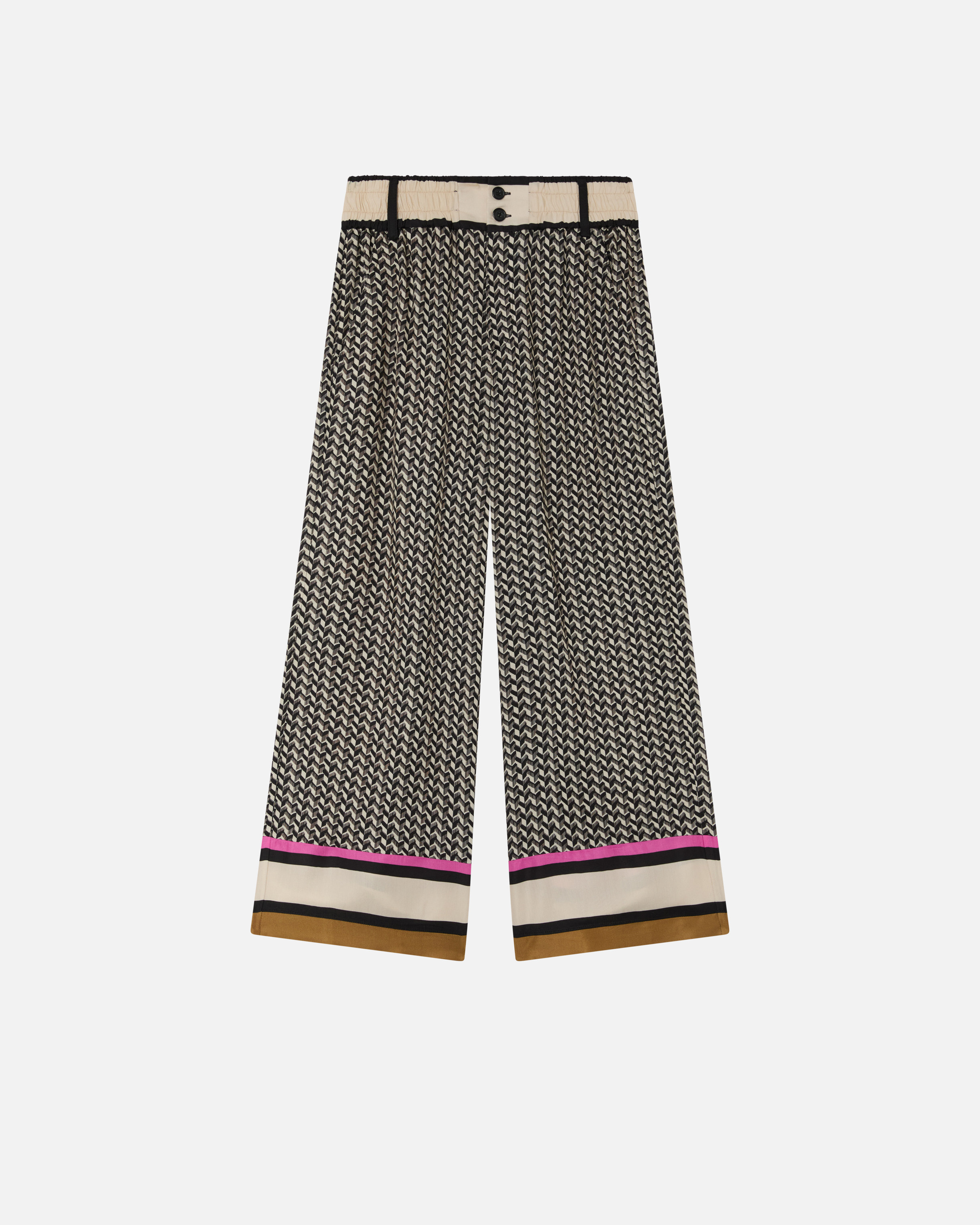 Pinko Twill-Hose mit Foularddruck